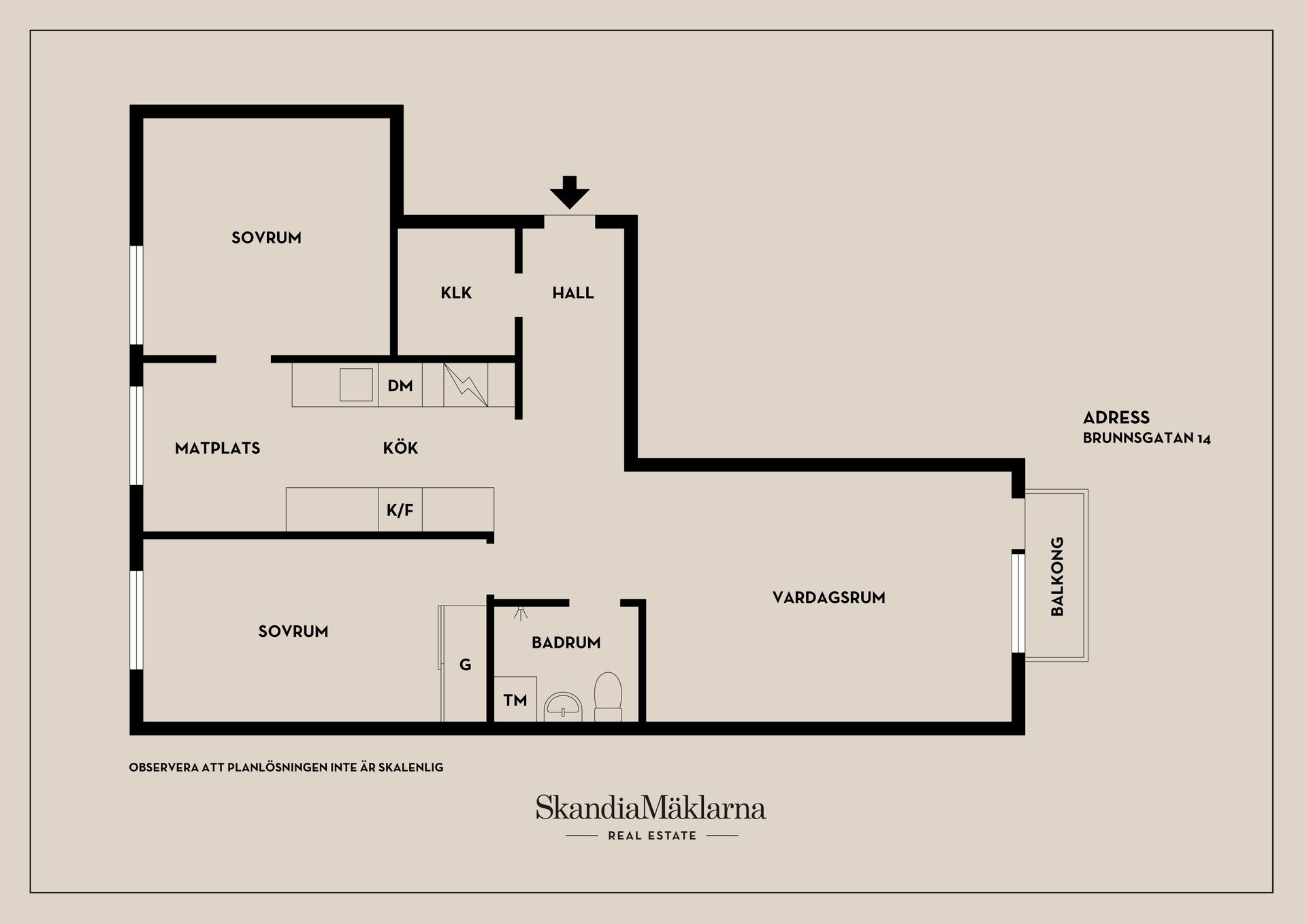 Bostadsrätt, Brunnsgatan 14, Centralt Väster, Nyköping