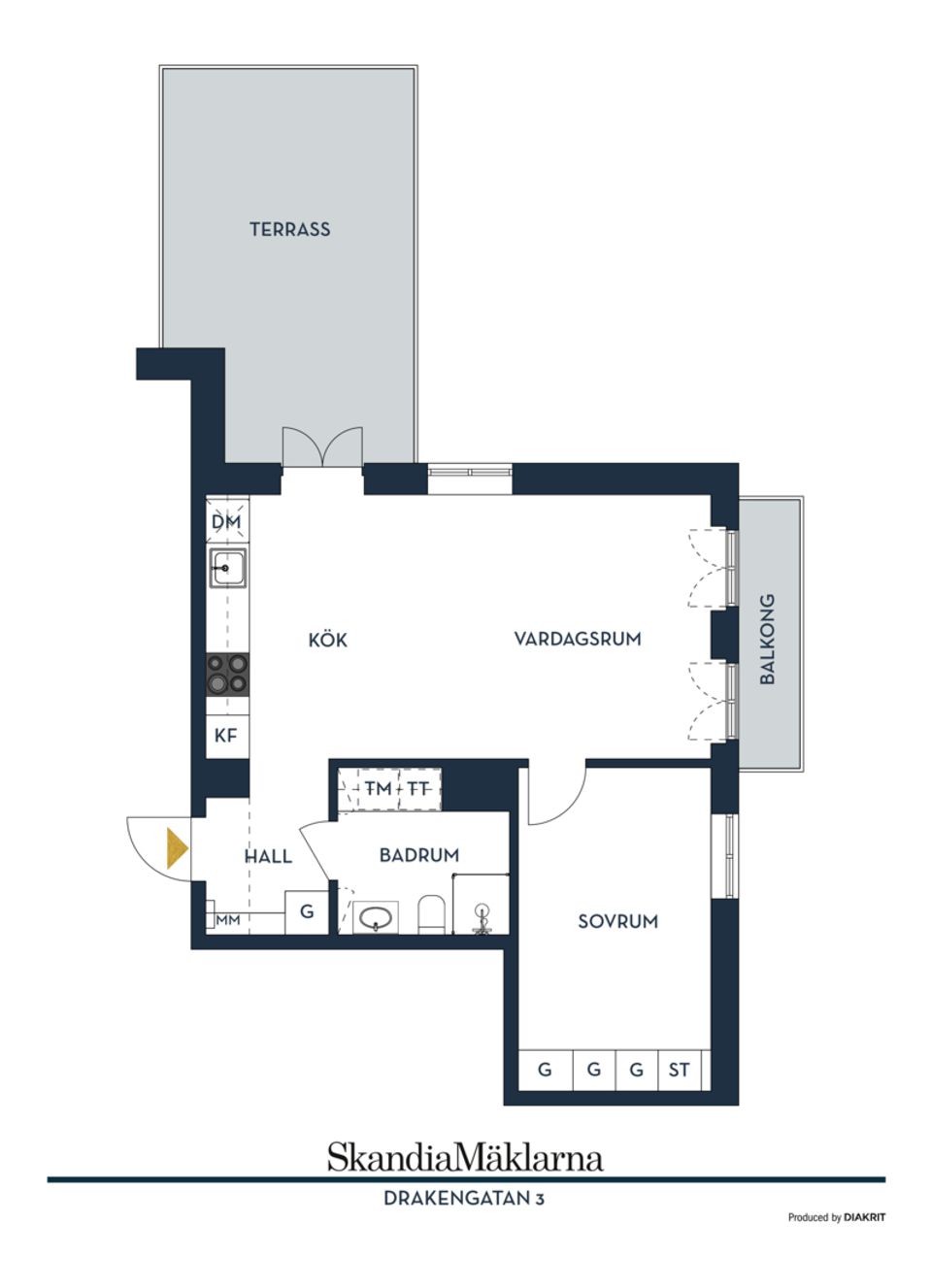 Bostadsrätt, Drakengatan 5, Barkarbystaden, Järfälla