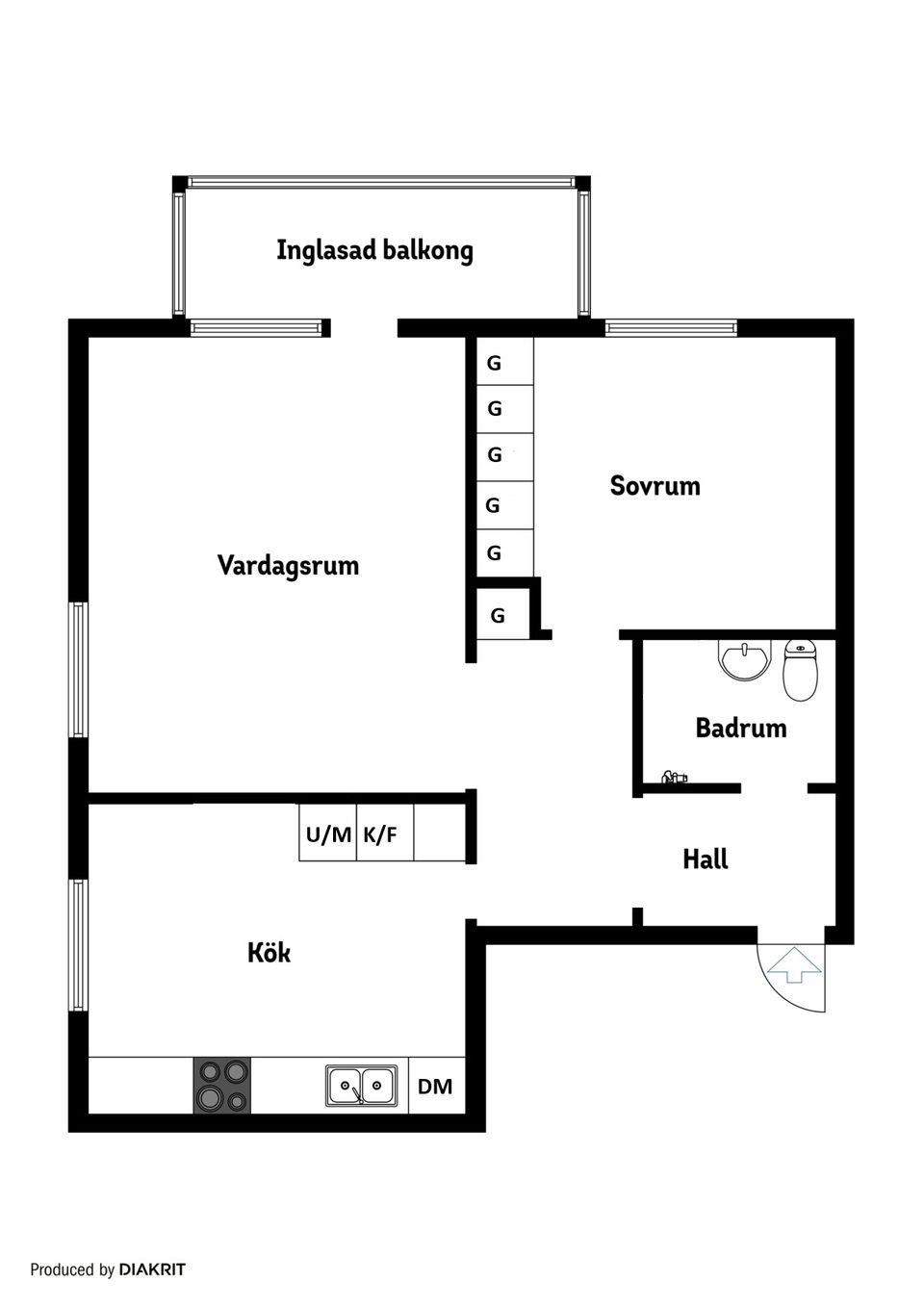 Bostadsrätt, Sommarvägen 3, Fågelbo, Nyköping
