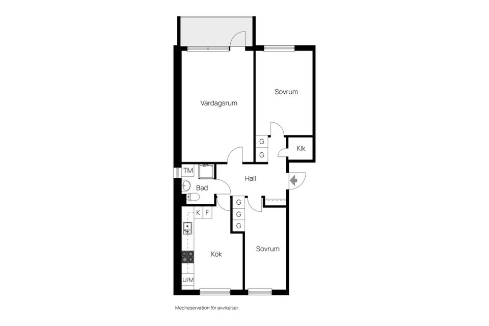 Bostadsrätt, Högalidsvägen 34c, Högalid, Trelleborg