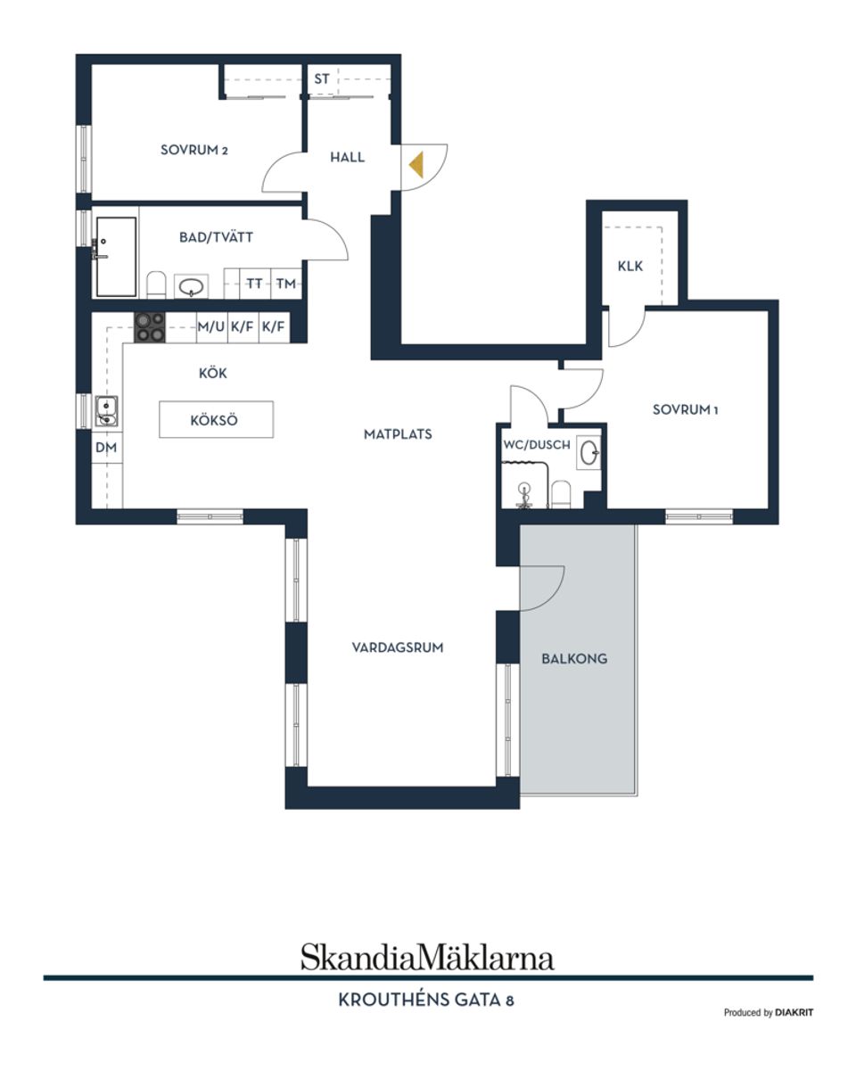 Bostadsrätt, Krouthéns Gata 8, Övre Vasastaden, Linköping