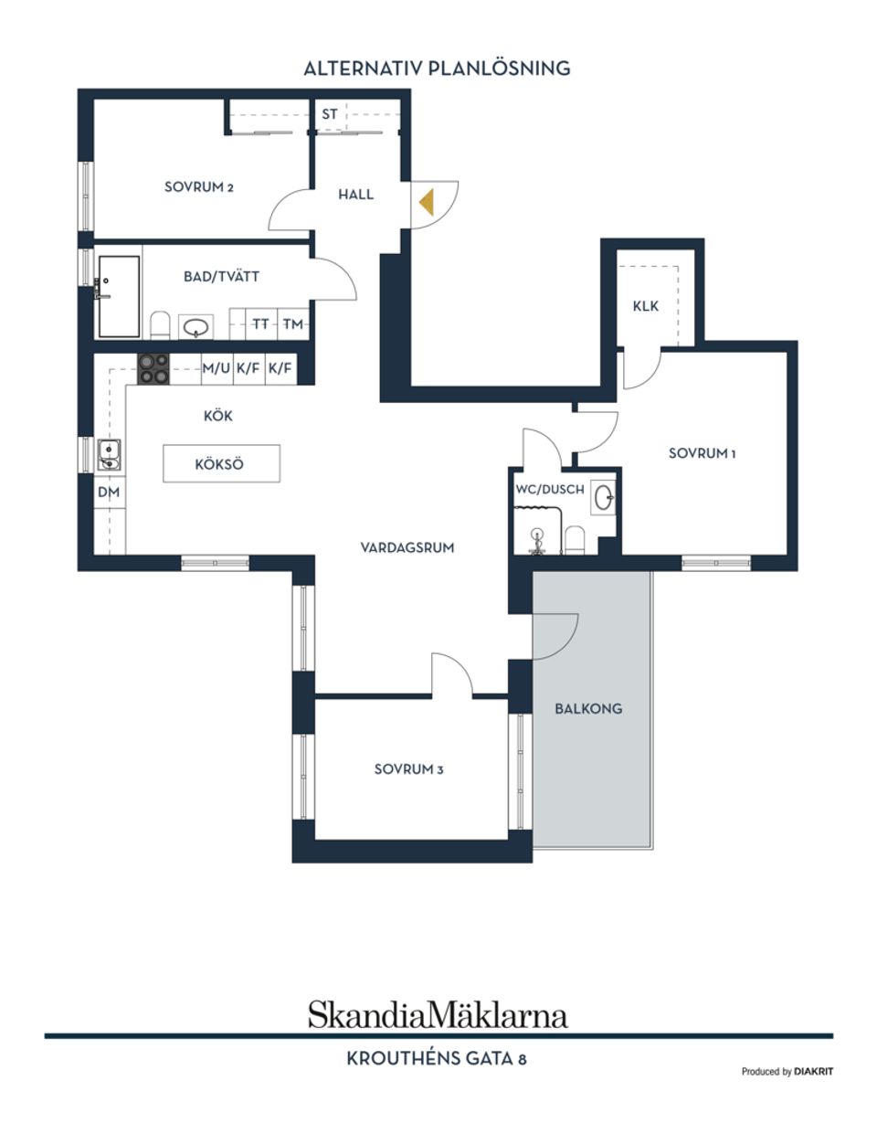 Bostadsrätt, Krouthéns Gata 8, Övre Vasastaden, Linköping