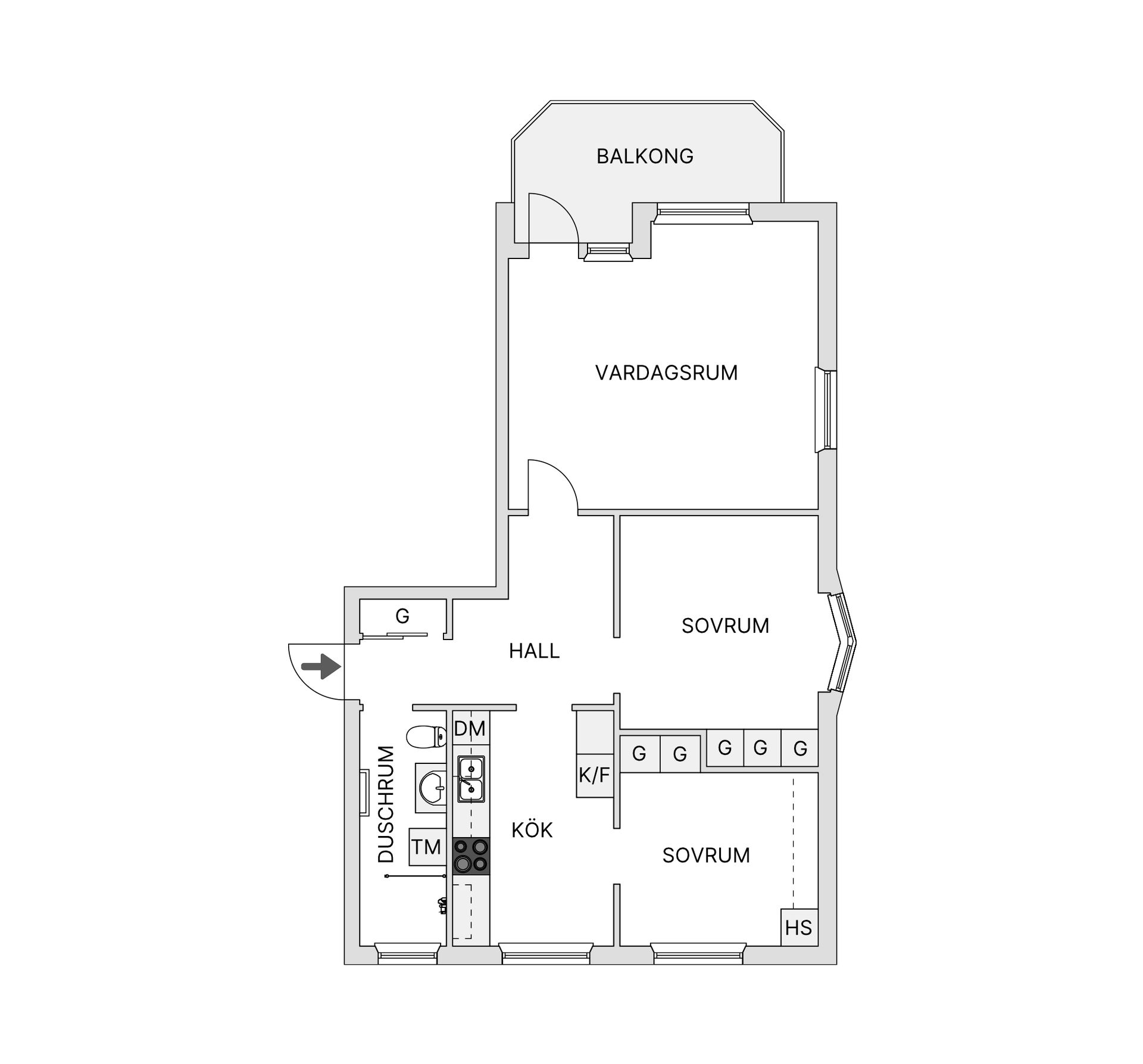 Bostadsrätt, Stenbocksgatan 18C, Tyringe, Hässleholm
