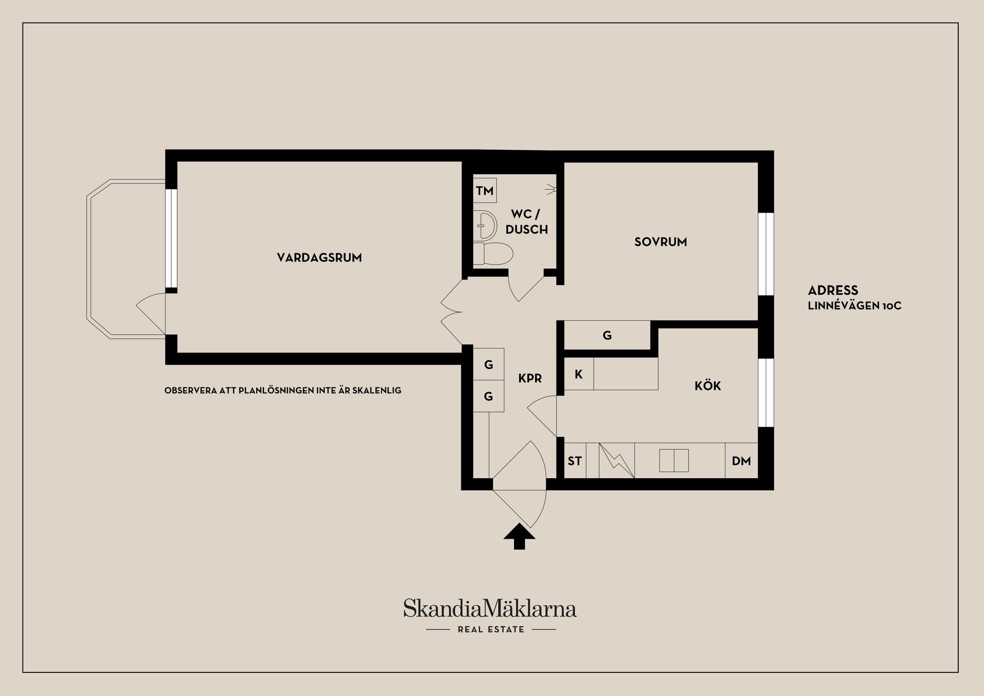 Bostadsrätt, Linnévägen 10C, Nyköping