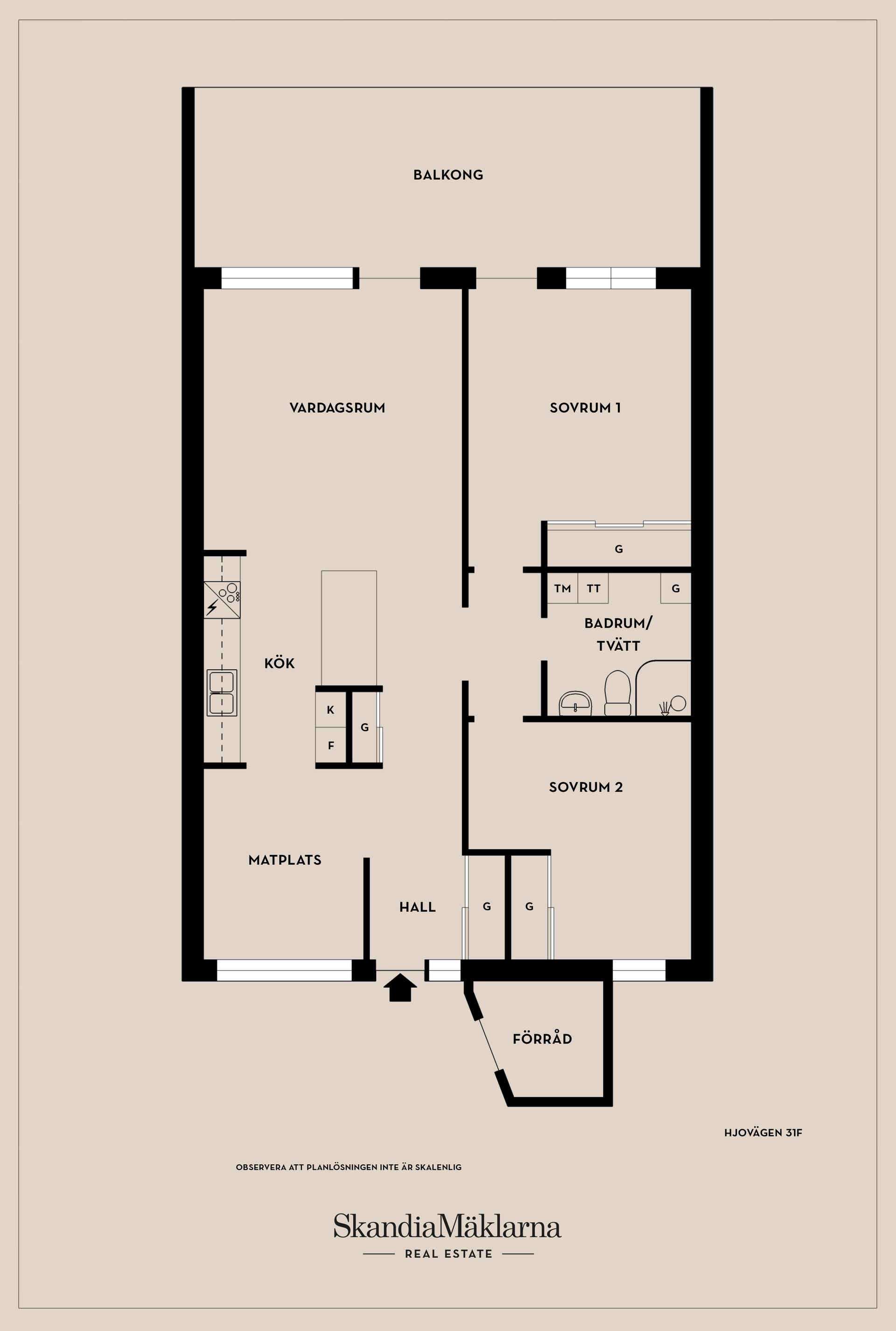 Radhus, Hjovägen 31F, Kyrkeryd, Habo