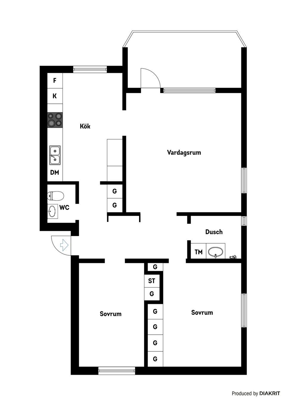 Bostadsrätt, Solbergavägen 37, Isaksdal, Nyköping