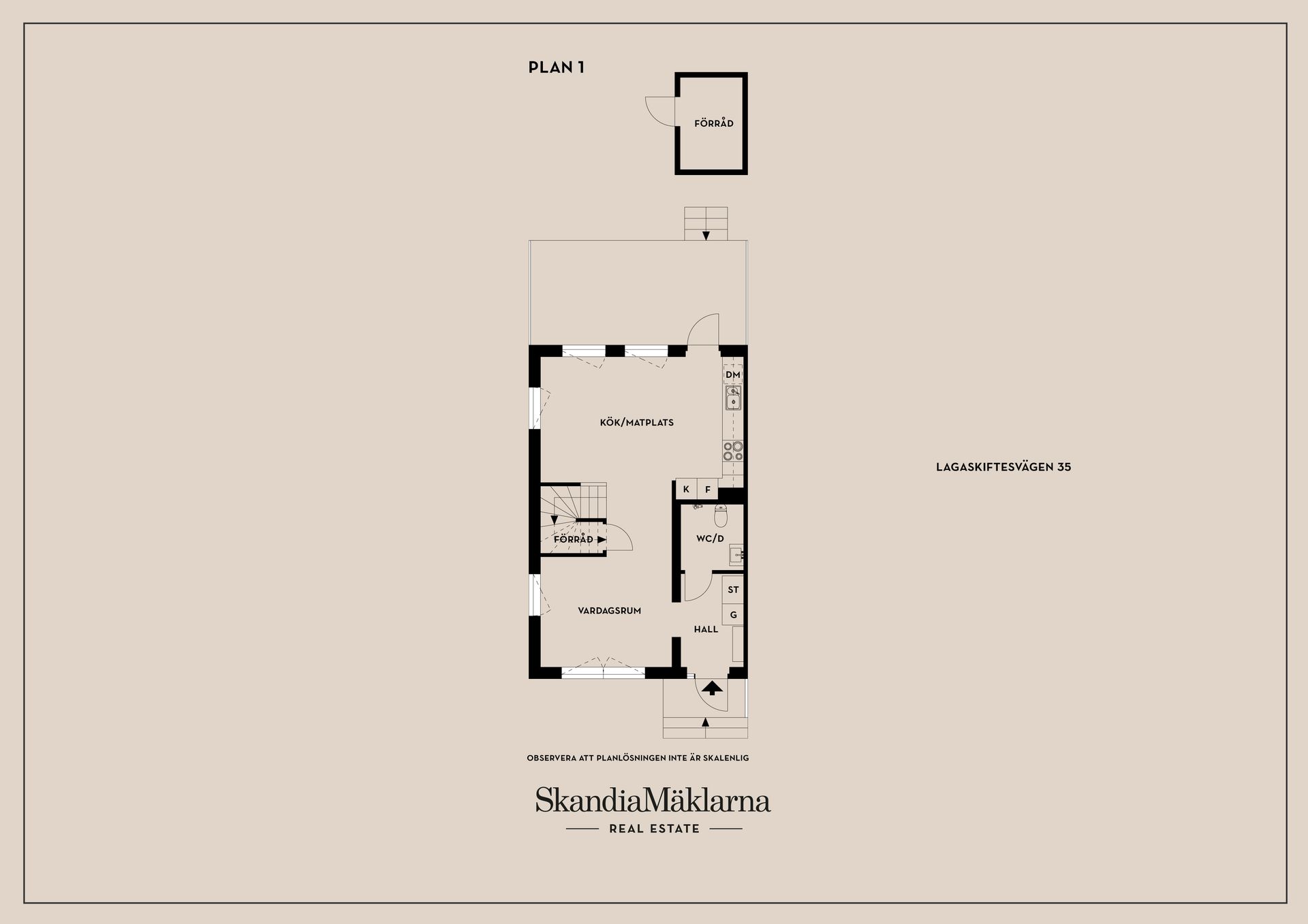 Radhus, Lagaskiftesvägen 35, Ale