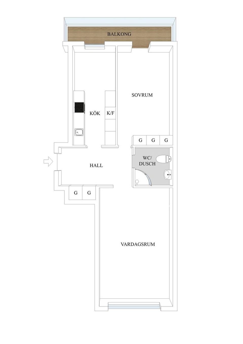Bostadsrätt, Herrgårdsvägen 30, Centrala Väsby, Upplands Väsby