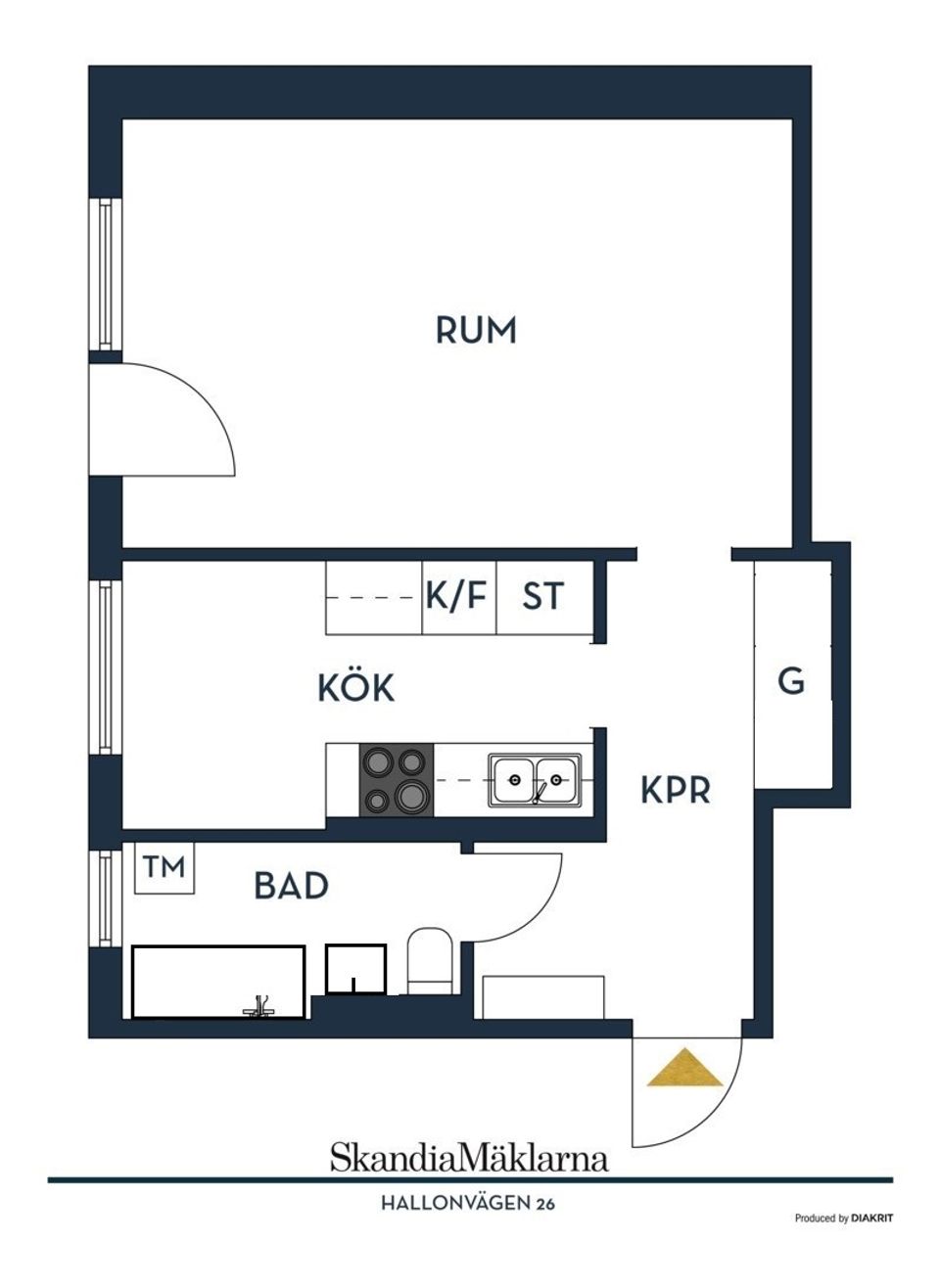 Bostadsrätt, Hallonvägen 26, 1tr, Kungsängen - Tibble, Upplands-Bro