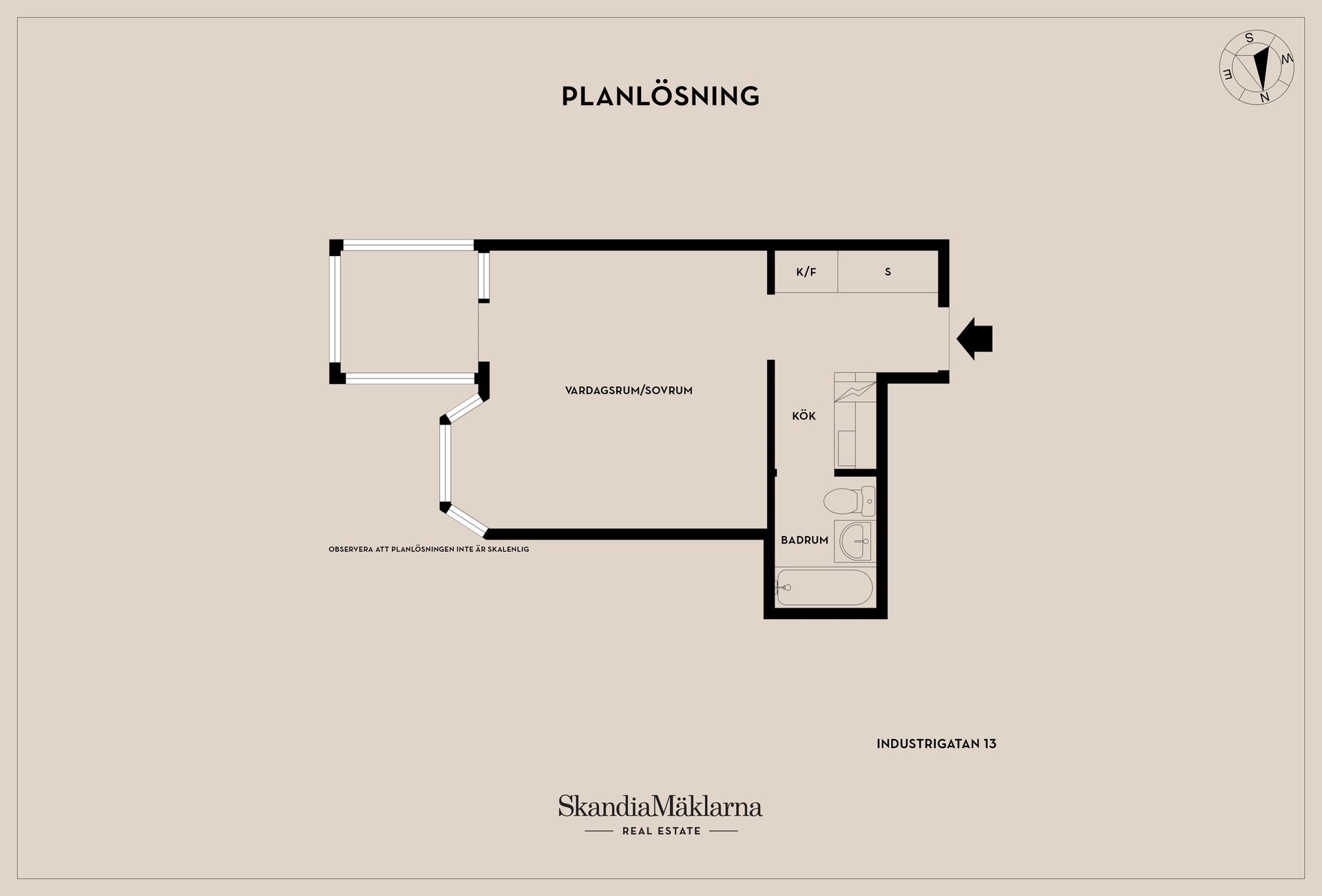 Bostadsrätt, Industrigatan 13, Mjölby Centralt, Mjölby