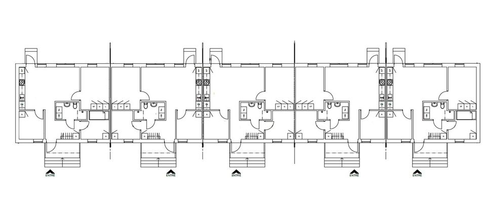 Radhus, Näsvägen 12, 14, 16 A-E, Österåker