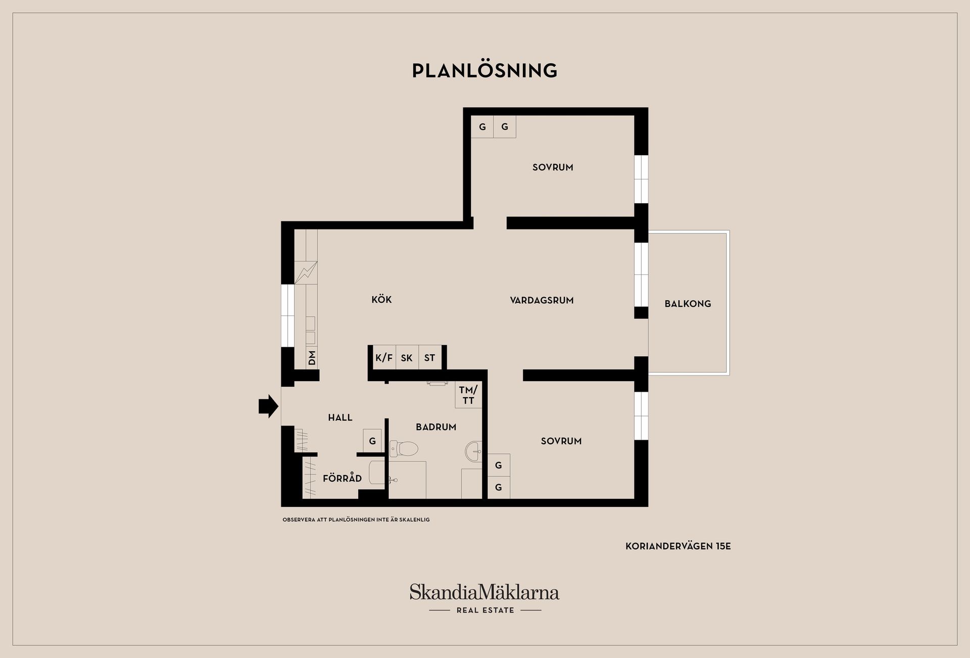 Bostadsrätt, Koriandervägen 15E, Kvarnbäck, Höör