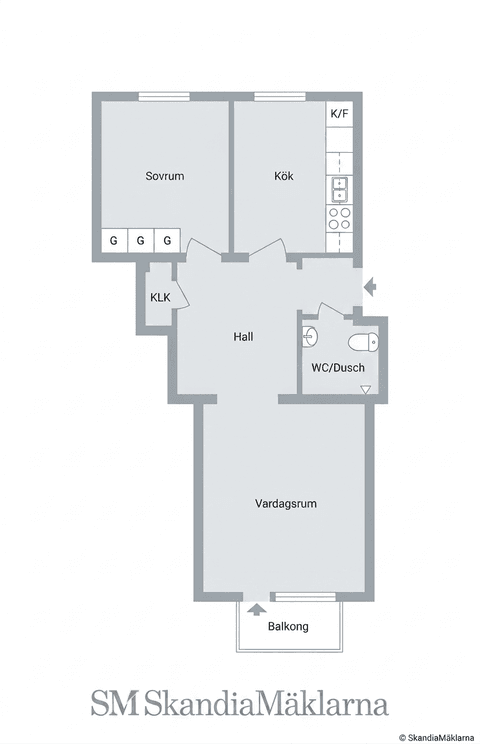 Bostadsrätt, Södra Bangårdsgatan 12B, Söder, Eskilstuna