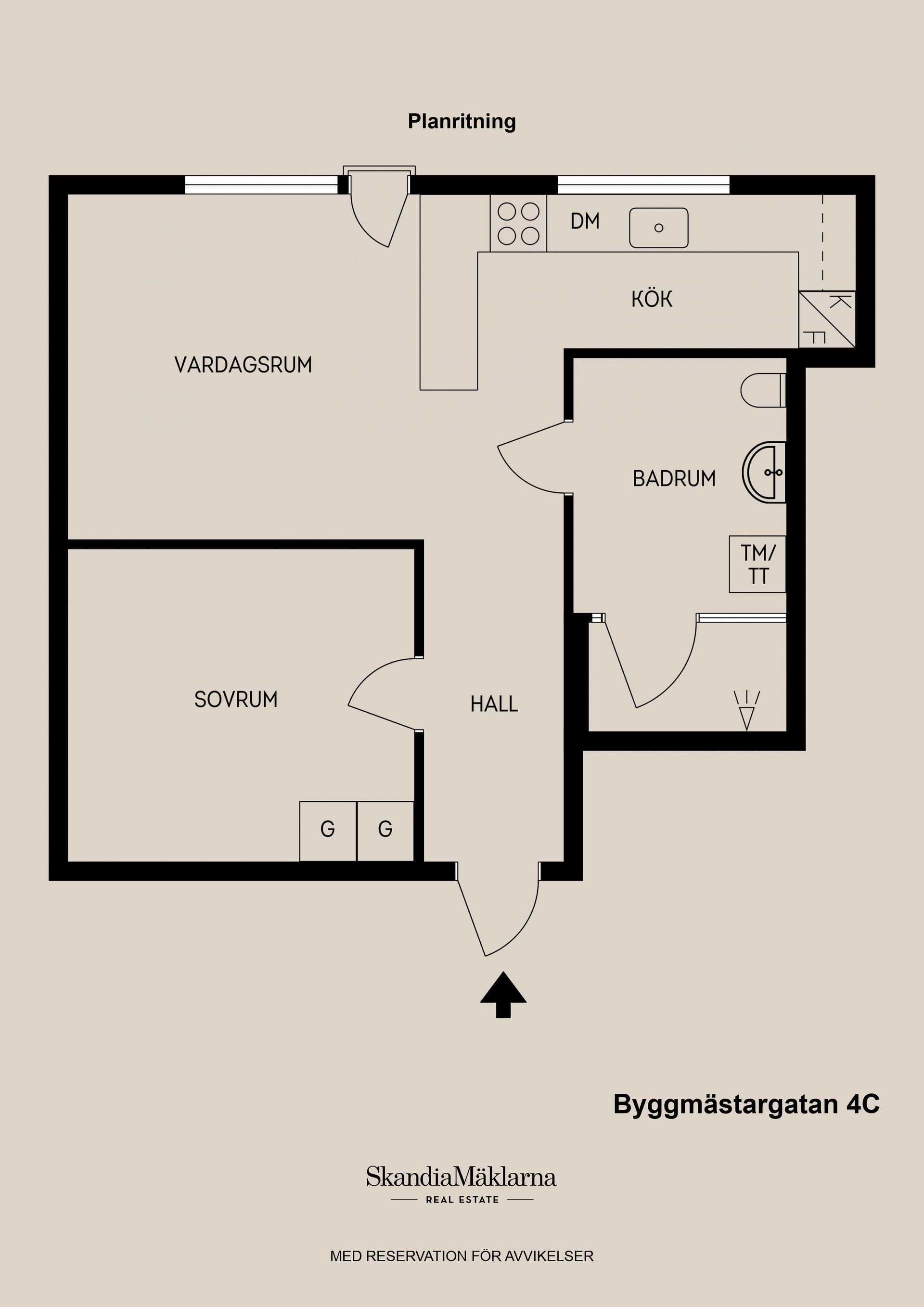 Bostadsrätt, Byggmästargatan 4C, Centralt/Väster, Gävle