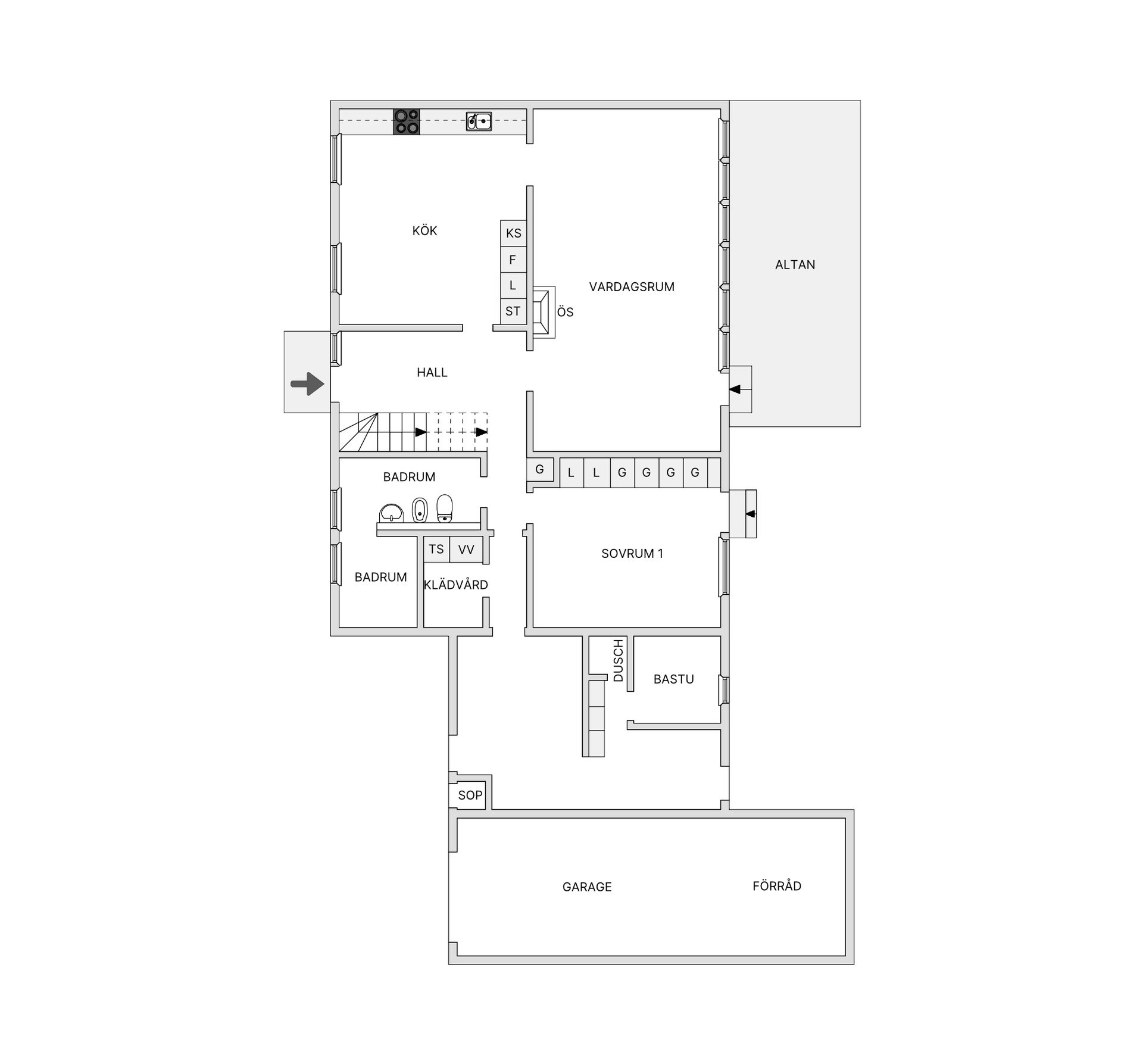 Villa, Skolvägen 23, Trollbäcken, Tyresö