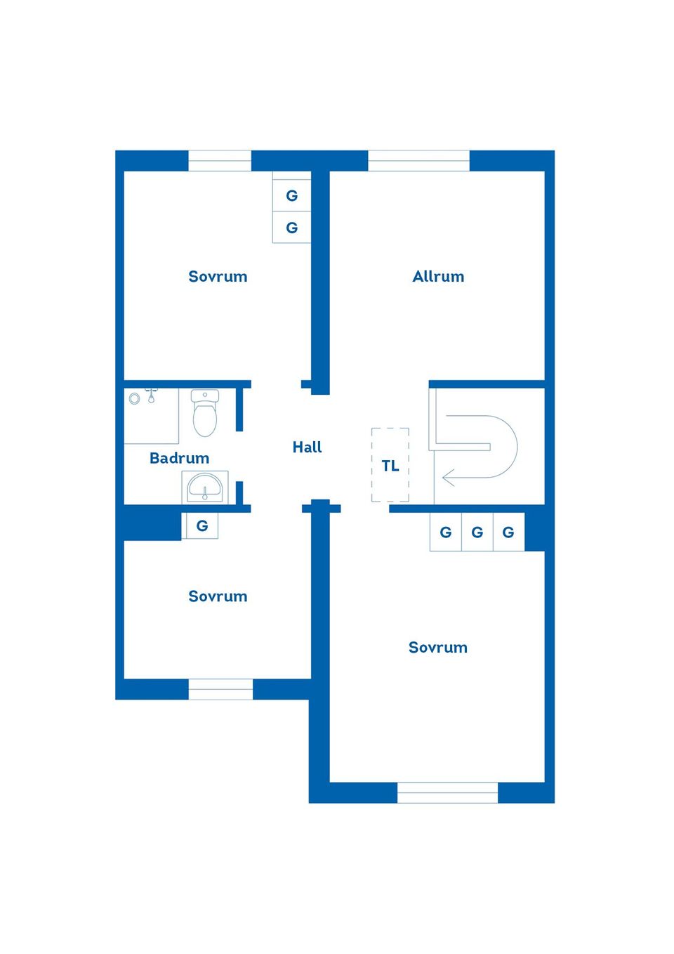 Bostadsrätt, Radhus, Patrongatan 8C, Centrum, Hässleholm