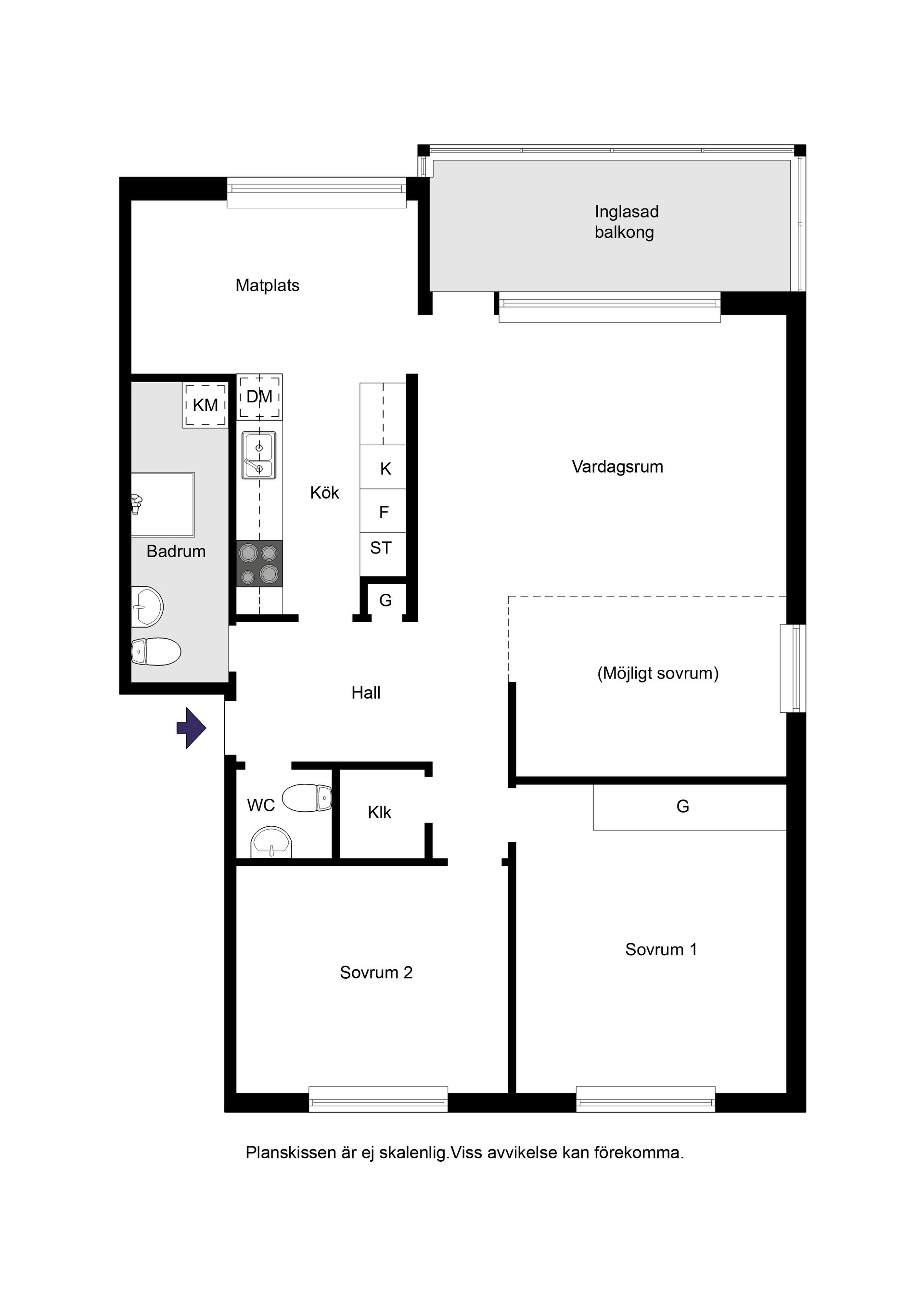 Bostadsrätt, Bergängsvägen 13 A, Vallås, Halmstad