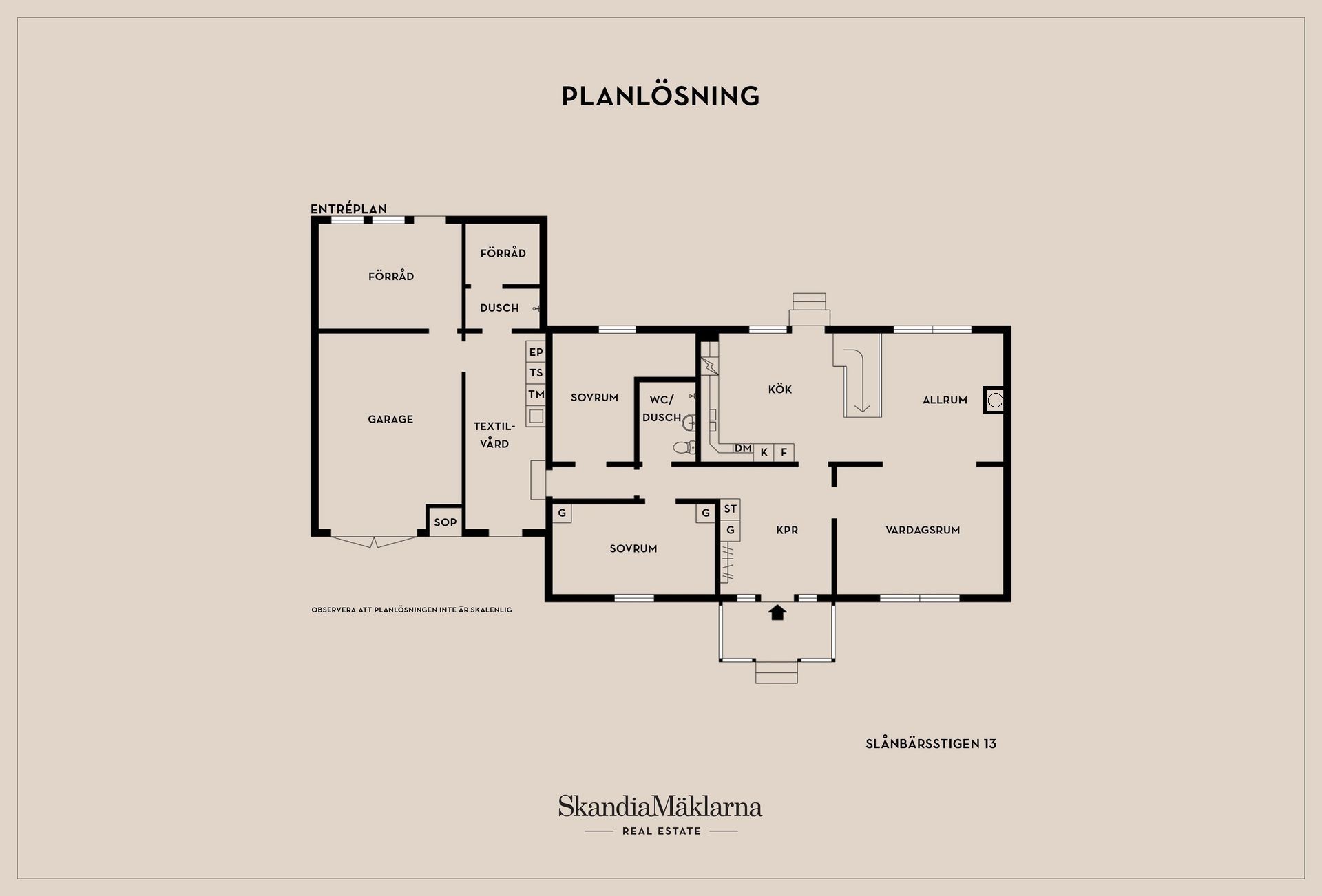 Villa, Slånbärsstigen 13, Ardala, Skara