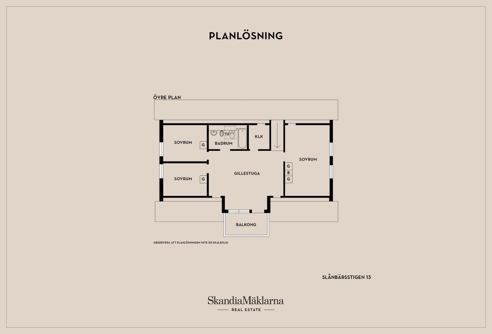 Villa, Slånbärsstigen 13, Ardala, Skara