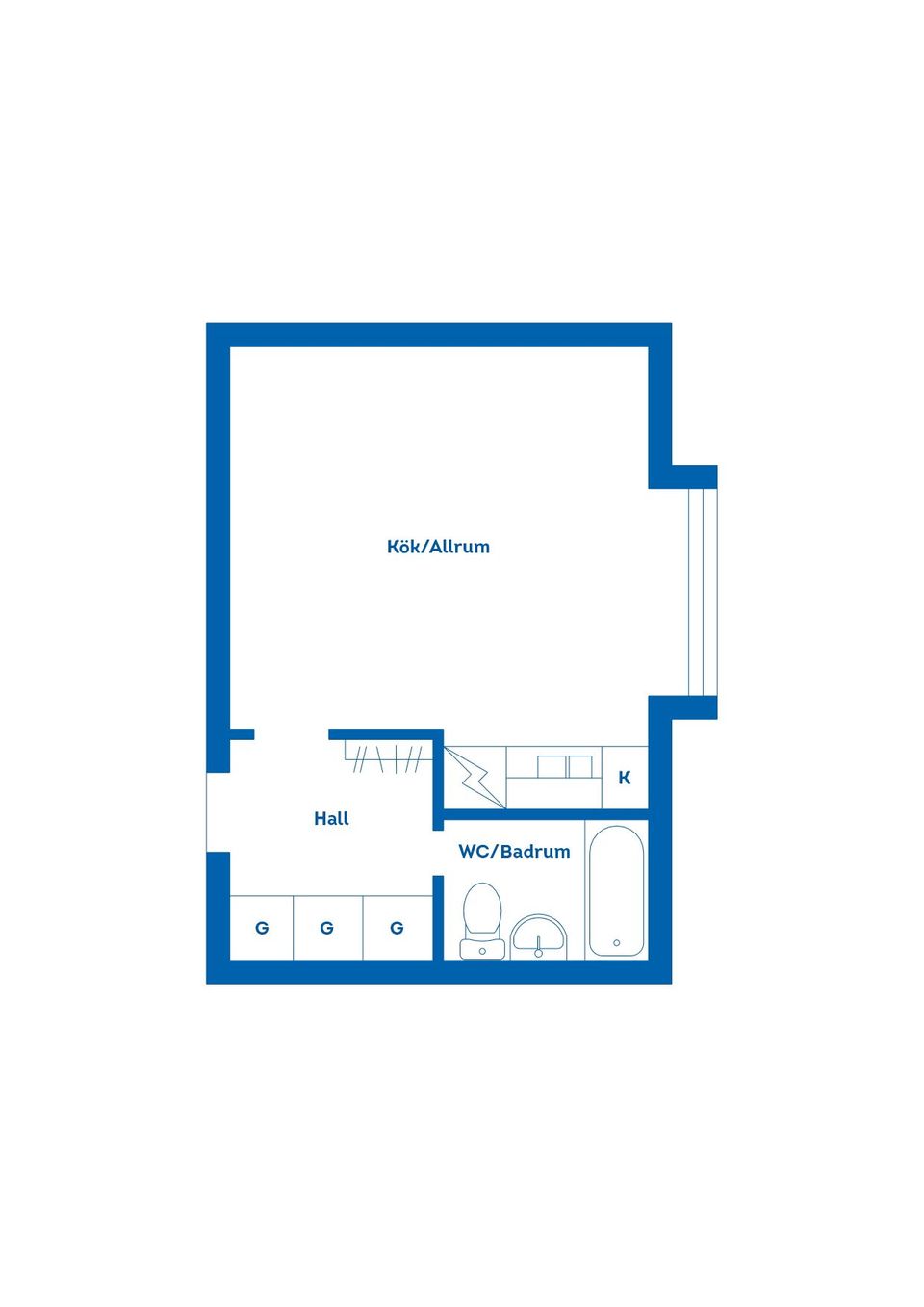 Bostadsrätt, Vallgatan 18, Centrum, Hässleholm