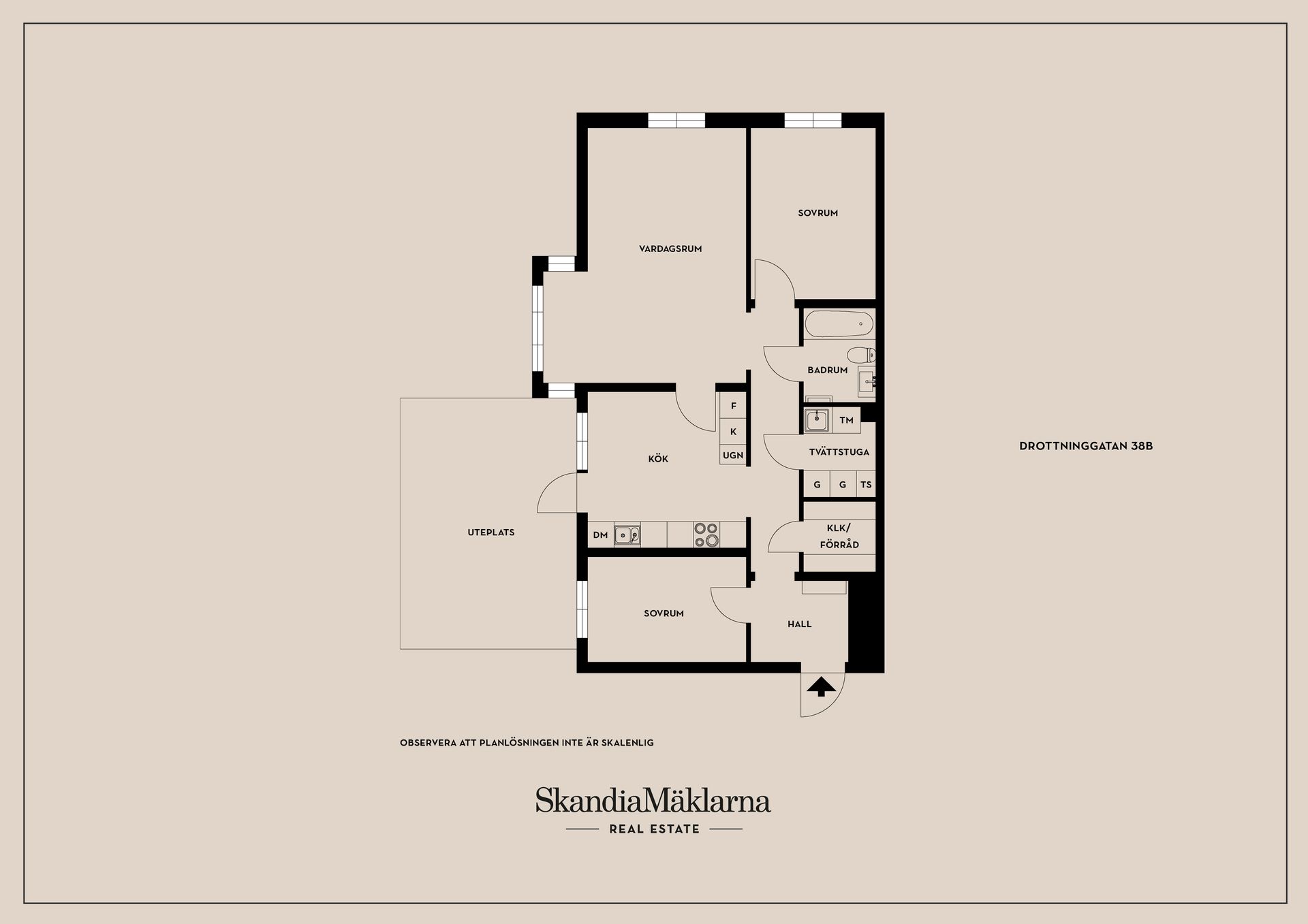 Bostadsrätt, Drottninggatan 38B, Centralt, Linköping