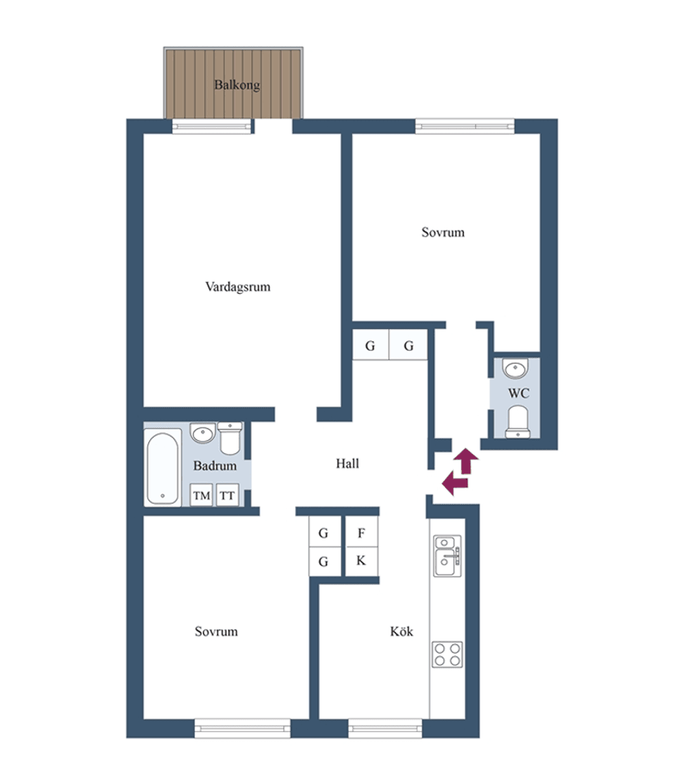 Bostadsrätt, Murargatan 8C, Salabacke, Uppsala