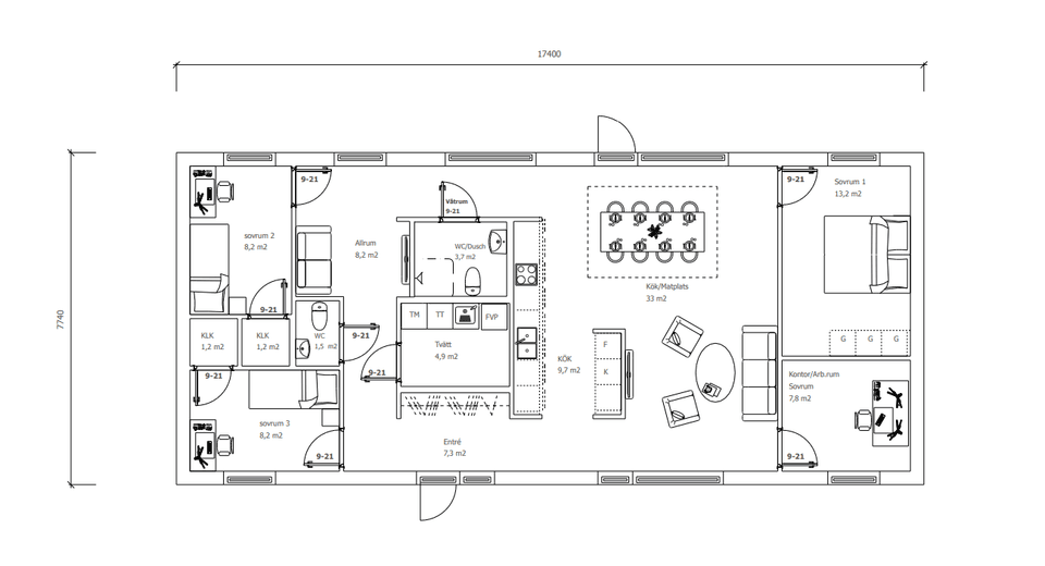 Villa, Morgärdsvägen 12, Bonäs, Mora