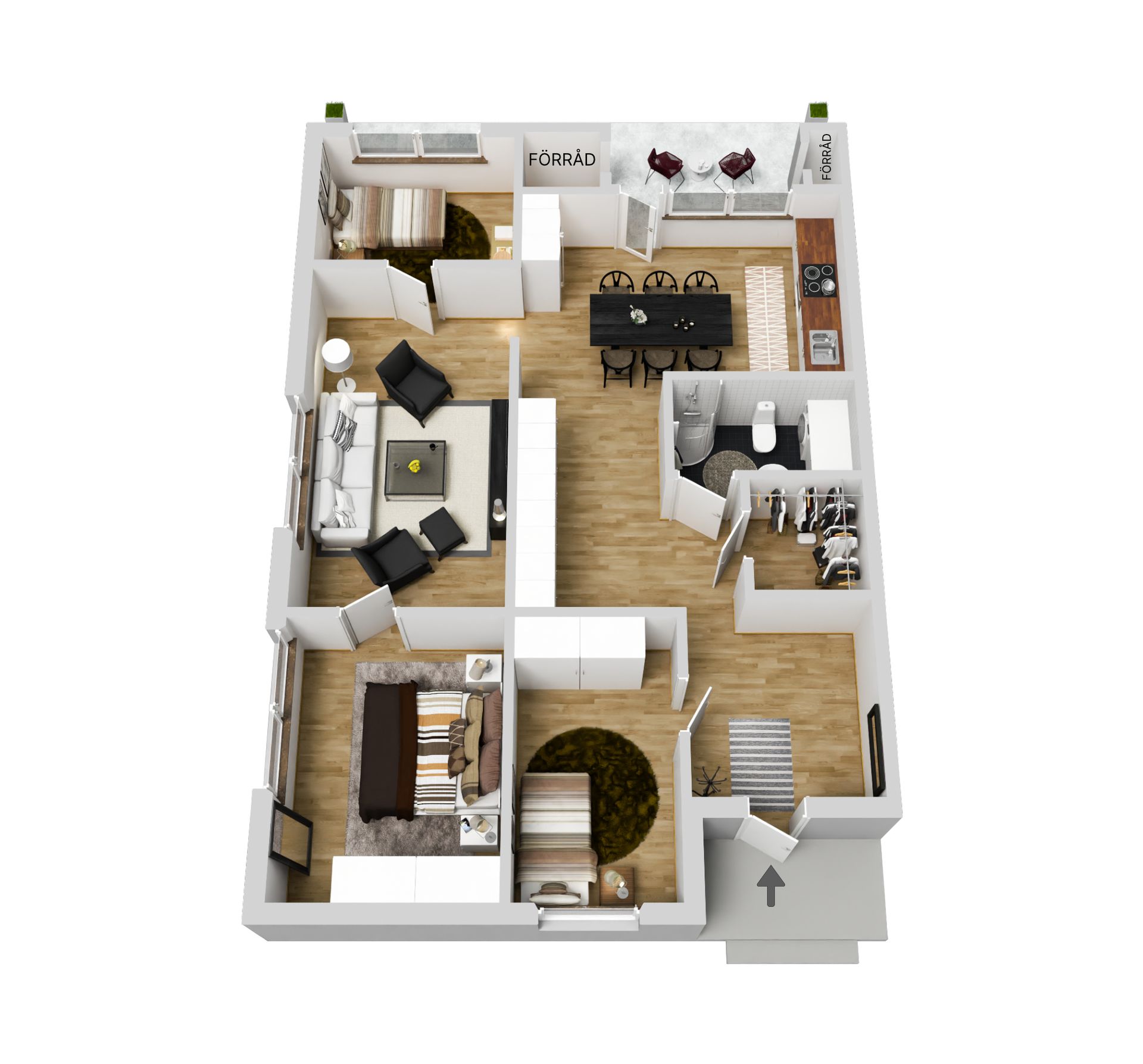 Bostadsrätt, Södra allén 1B, Södermalm, Sundsvall