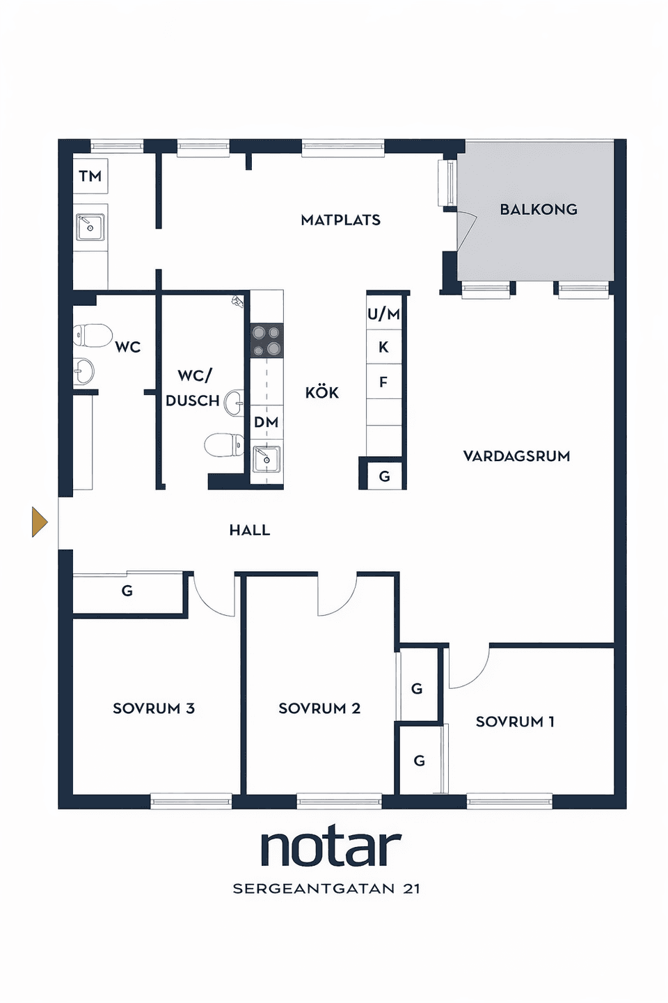 Bostadsrätt, Sergeantgatan 21, Husie, Malmö