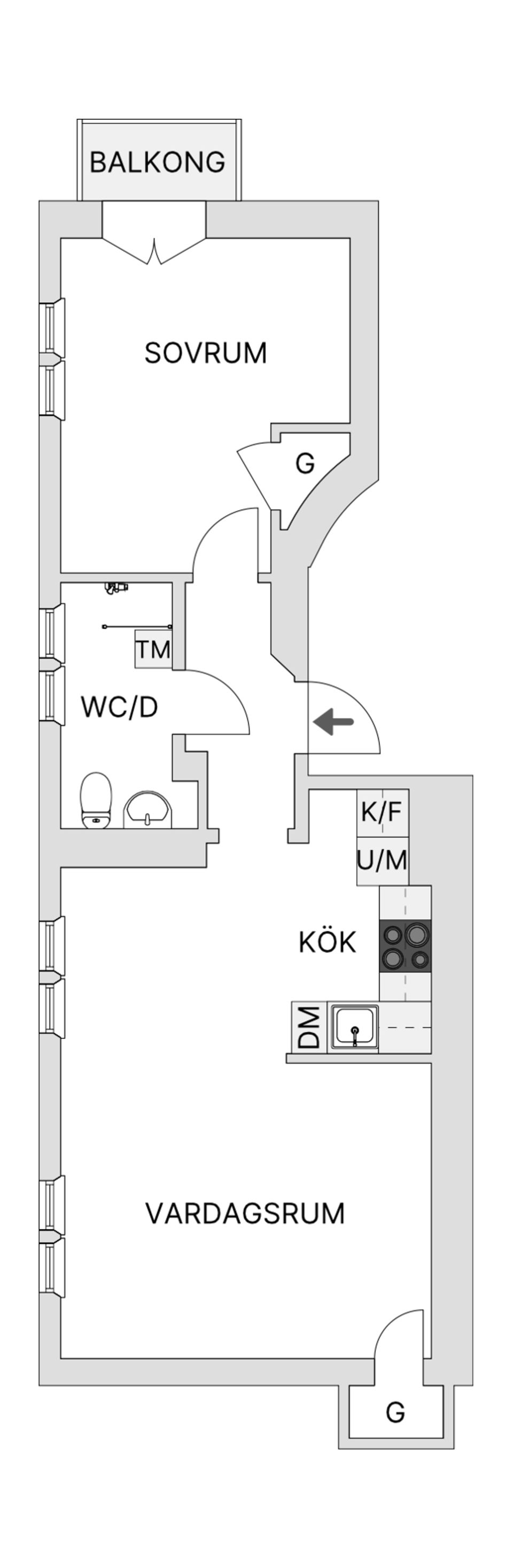 Bostadsrätt, Ringvägen 155C, Gårdshus 4 tr., Stockholm