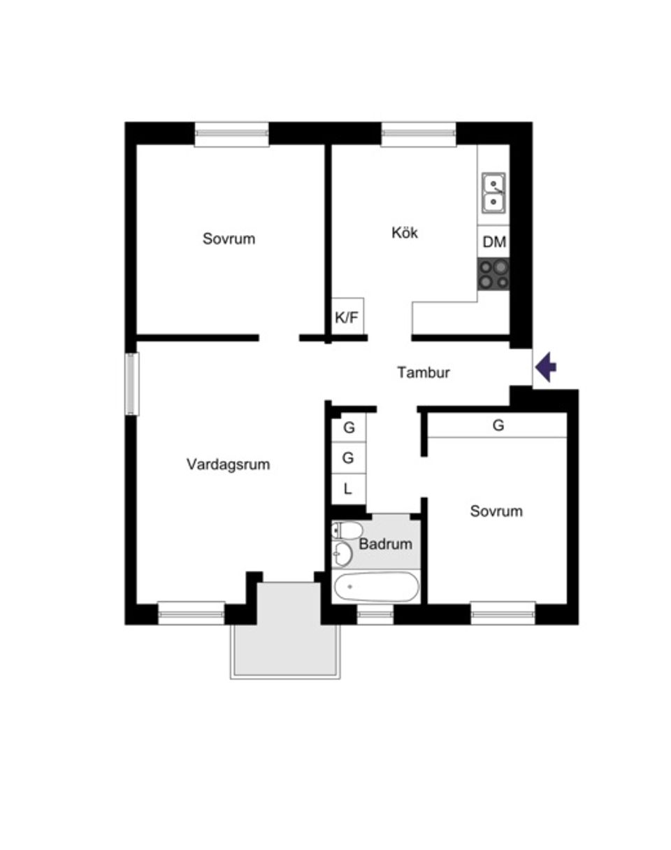 Bostadsrätt, Paternostervägen 88, Hammarbyhöjden, Johanneshov, Stockholm