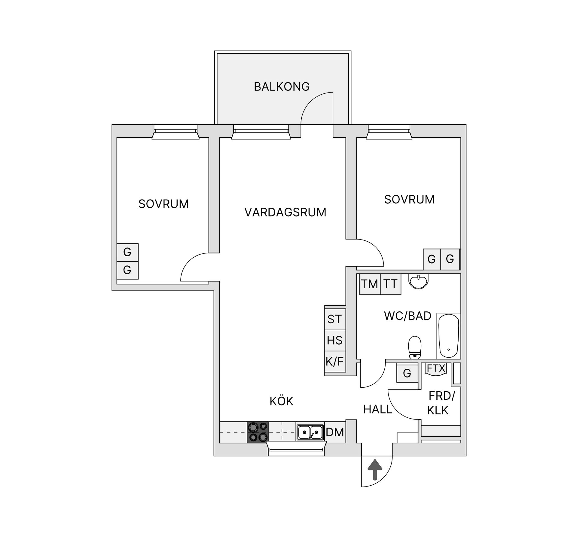 Bostadsrätt, Krondikesvägen 96B, Marielund, Östersund