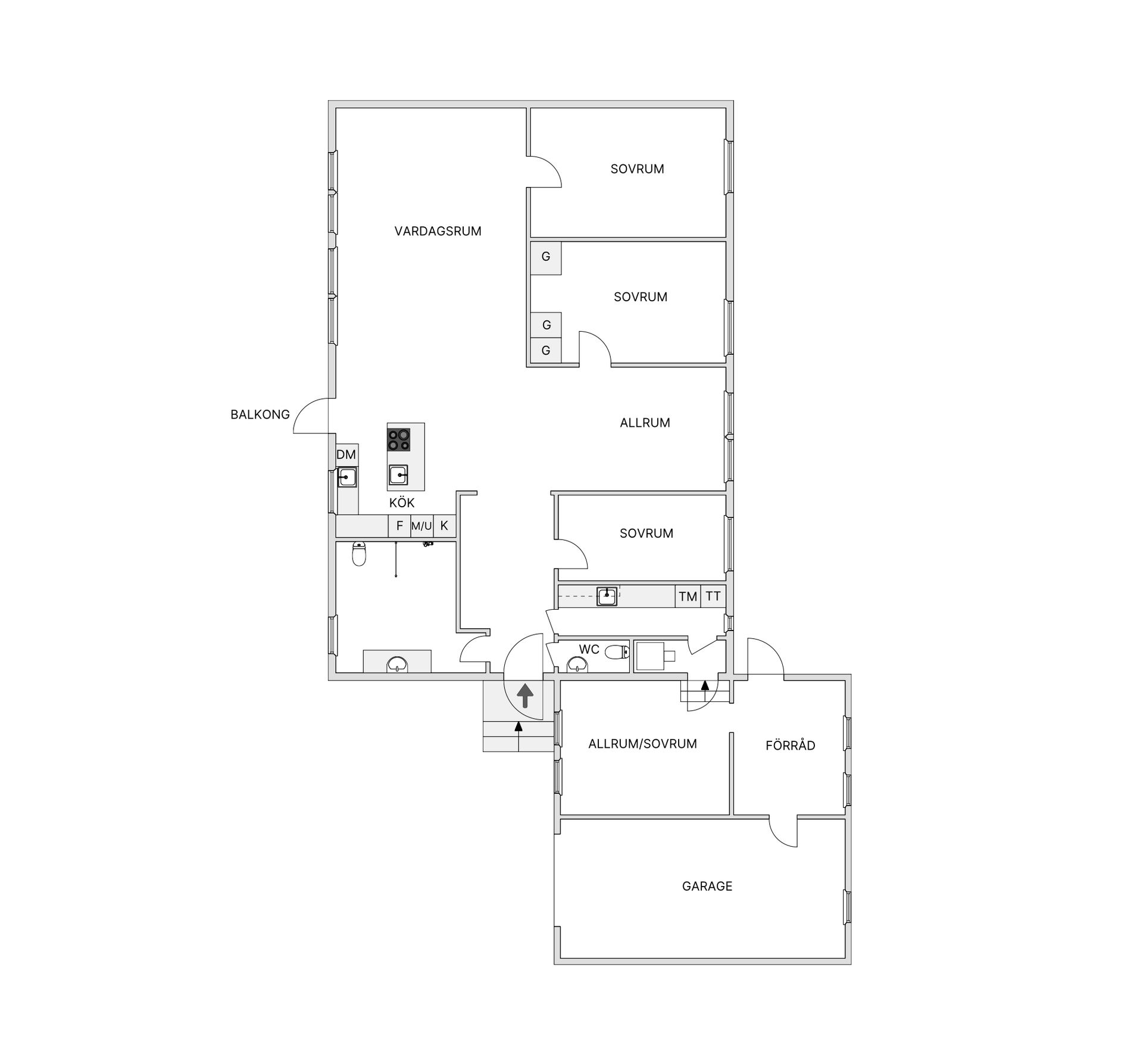 Villa, Jägargatan 27, Erikslund, Boden