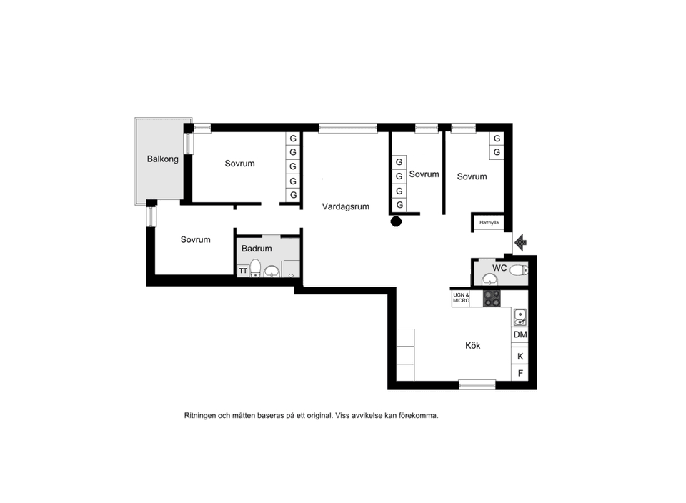 Bostadsrätt, Ekensbergsvägen 15, vån 3/4, Gröndal - Ekensberg, Stockholm