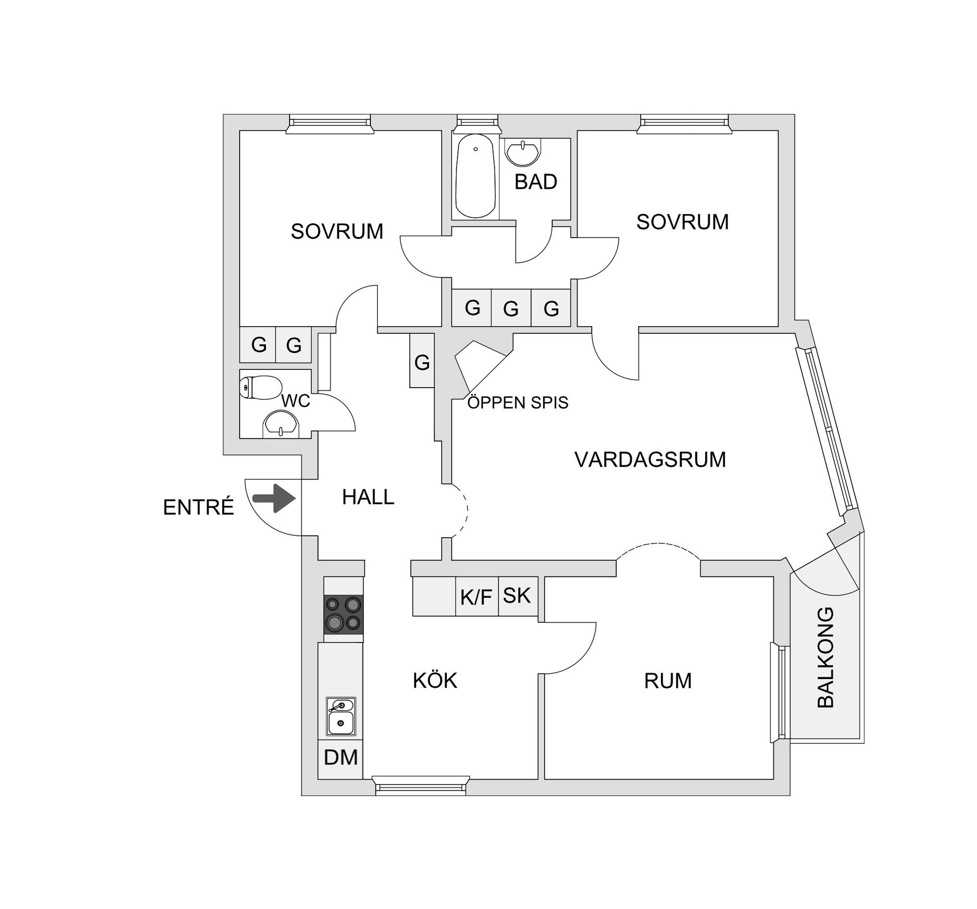 Bostadsrätt, Vindelgatan 33A, Byttorp, Borås