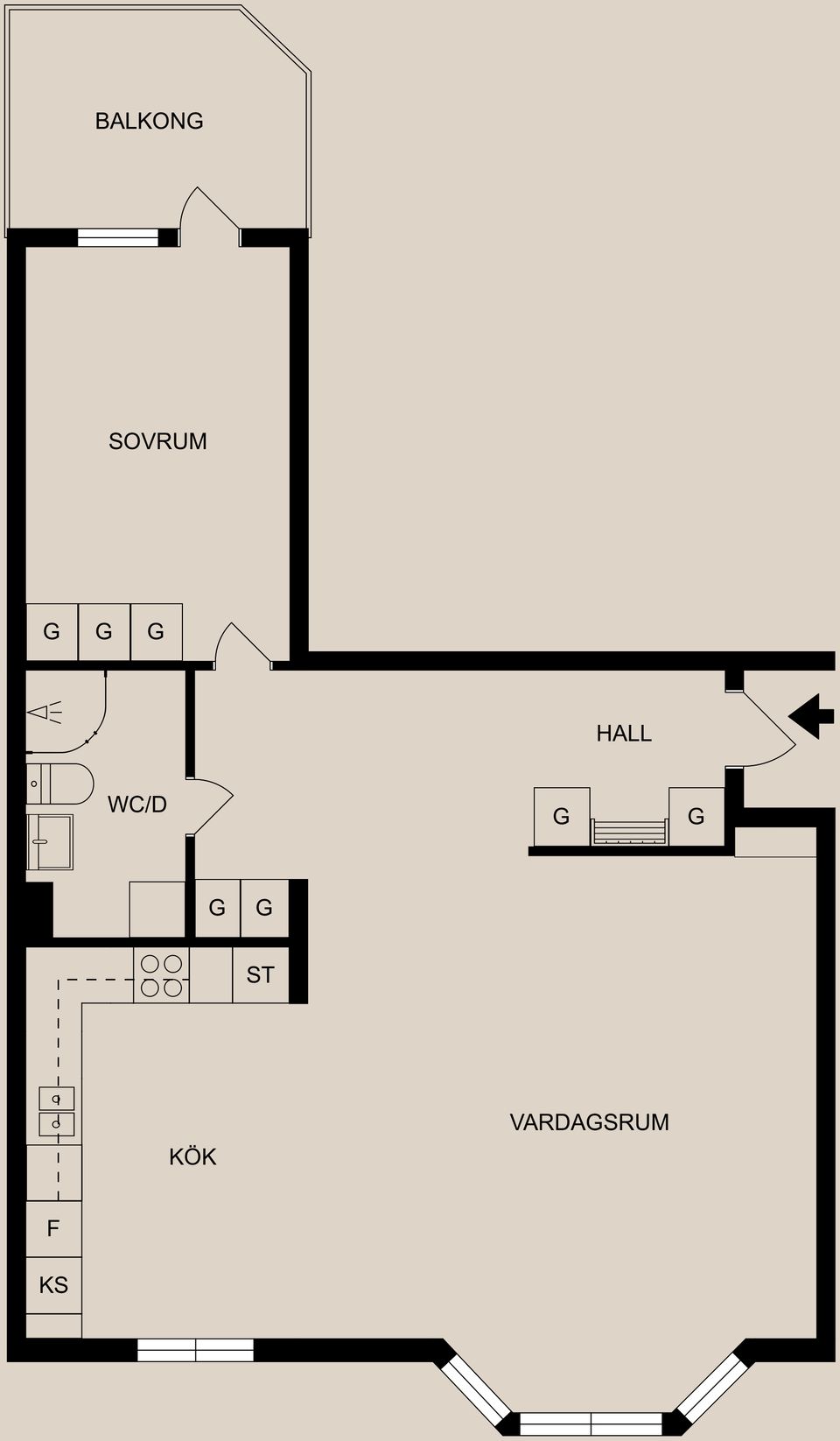 Bostadsrätt, Nya Rådstugugatan 30, Centralt, Strömmen, Norrköping