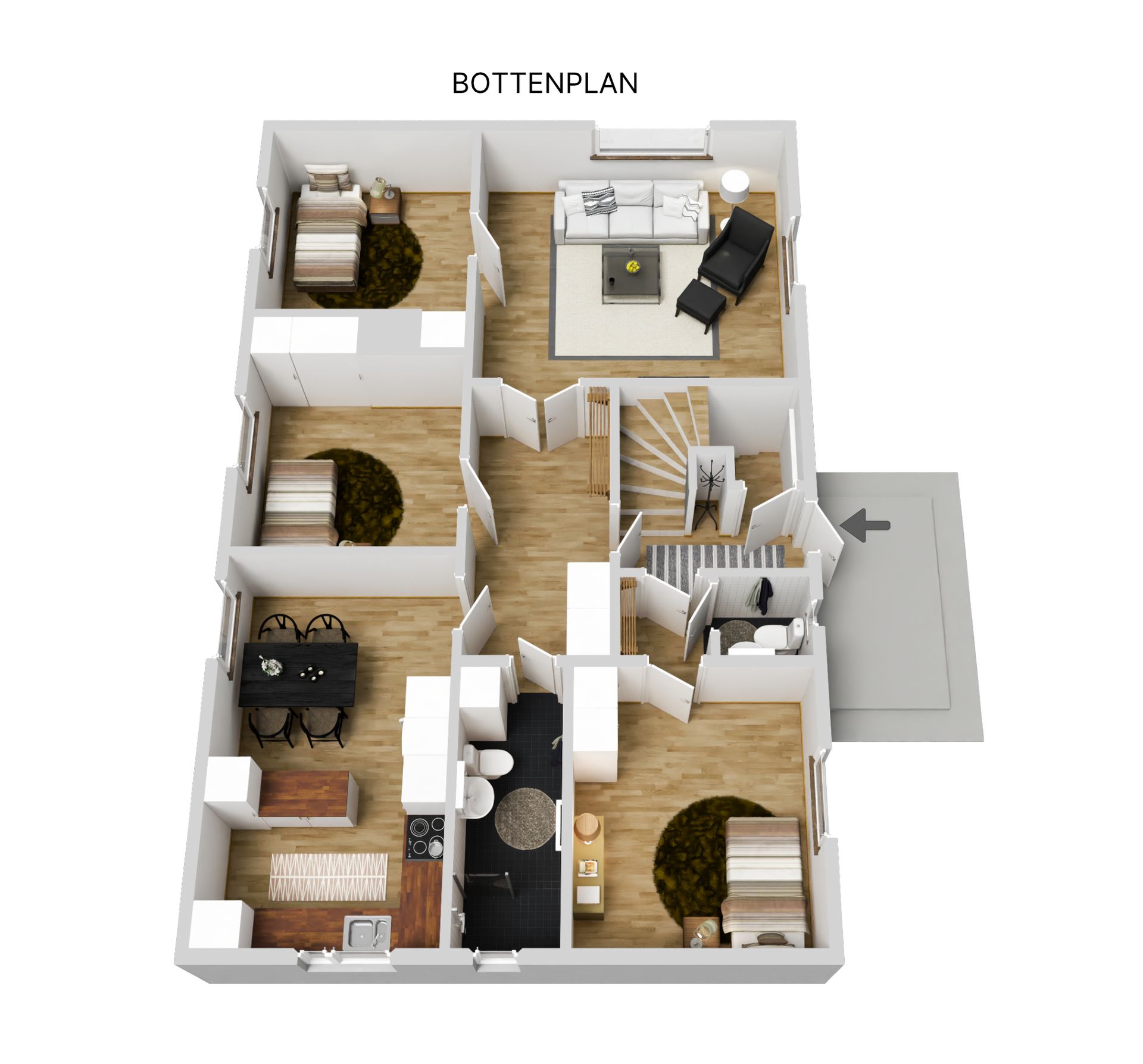 Villa, Sjötorgsgatan 4A, Centrala Gällivare, Gällivare