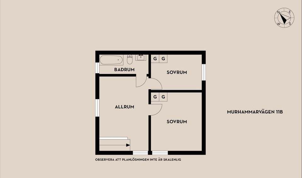Radhus, Murhammarvägen 11A & 11B, Kareby, Kungälv