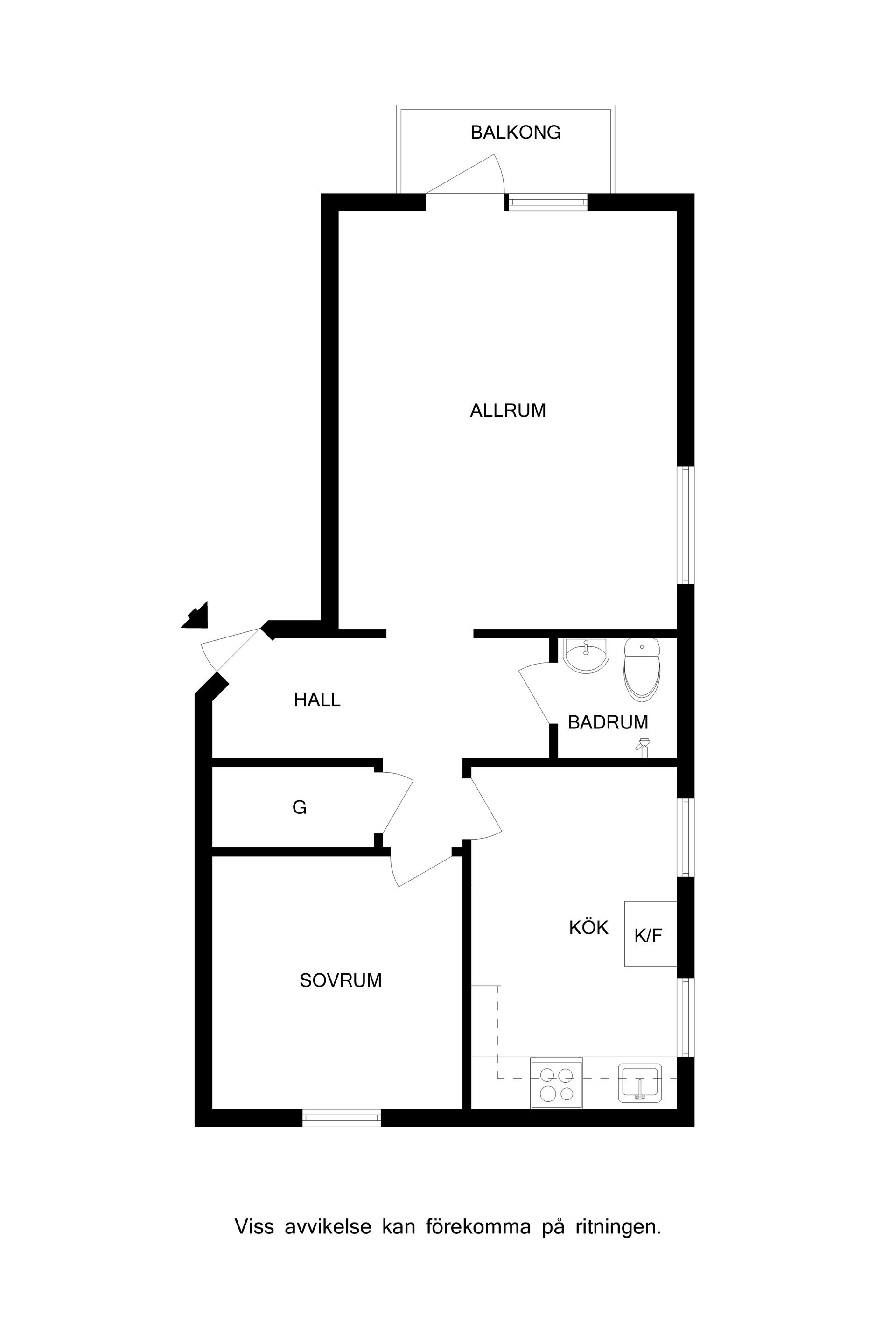 Bostadsrätt, Kullagatan 3A, Centrum, Hässleholm