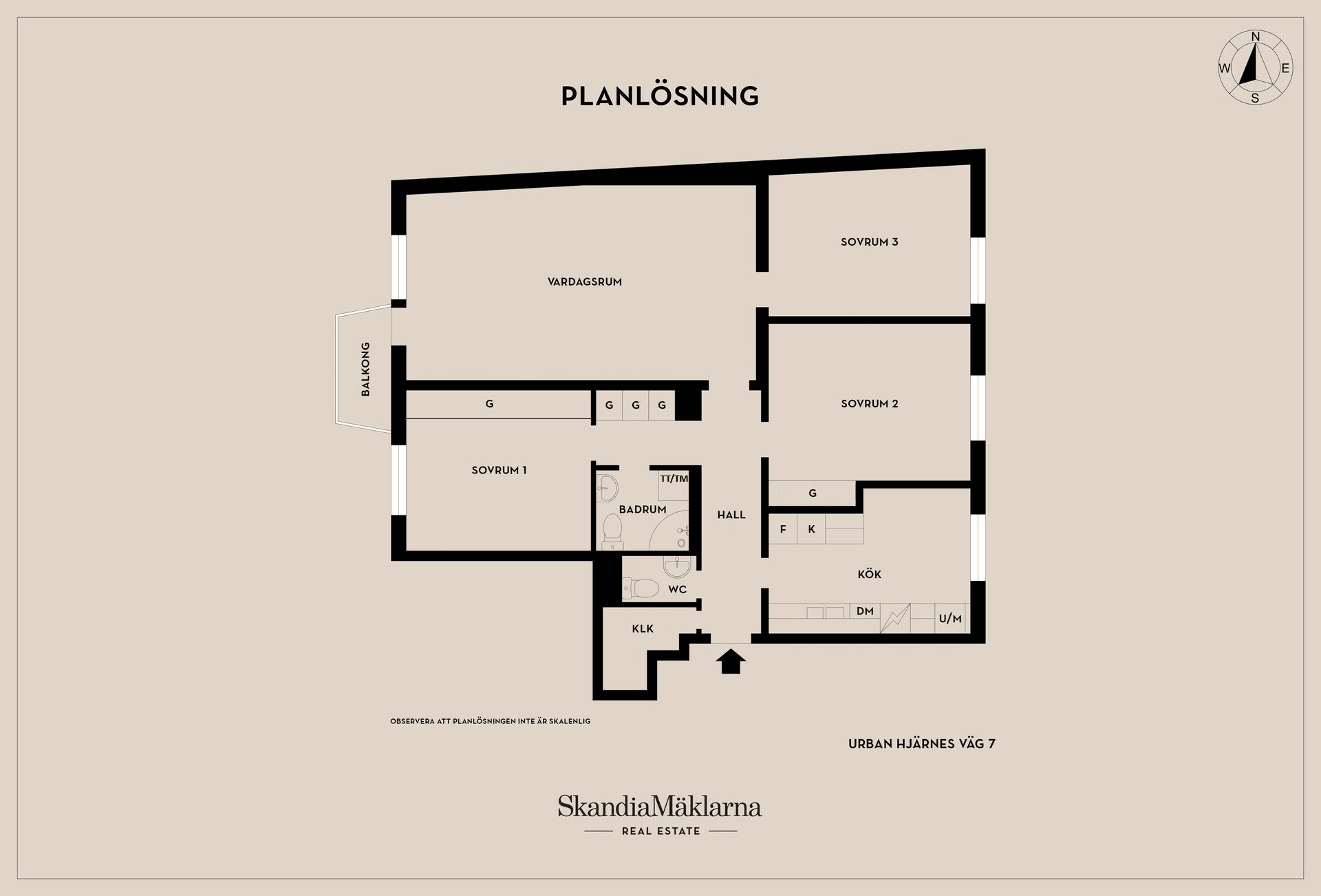Bostadsrätt, Urban Hjärnes väg 7, Motala centrum, Motala