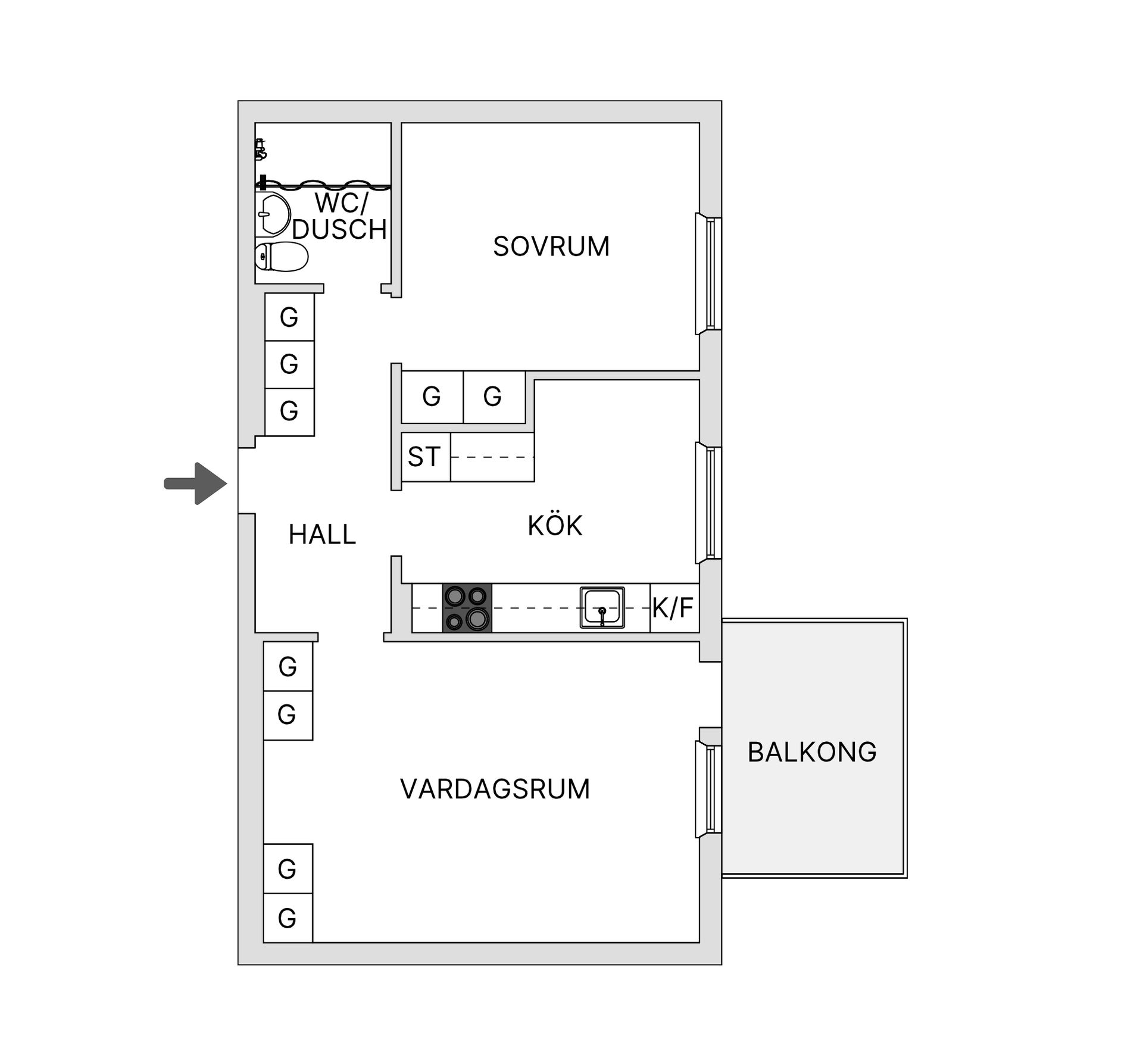 Bostadsrätt, Carlsrovägen 3B, Södermalm, Skövde