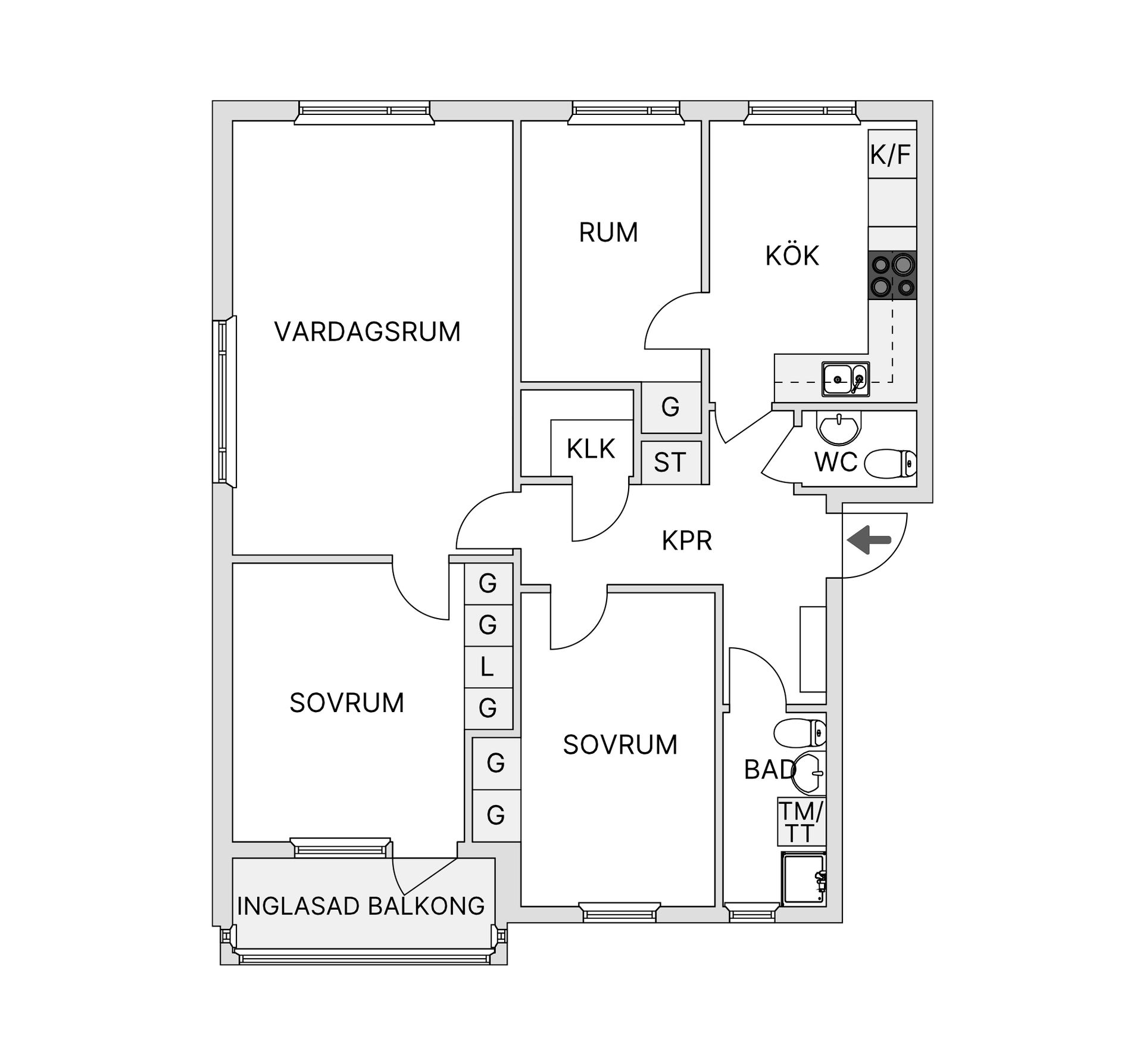 Bostadsrätt, Harabergsplan 3A, Centralt, Ljungby