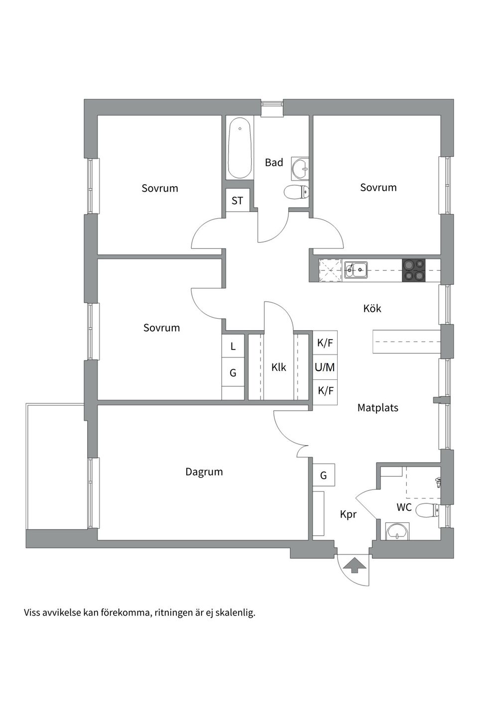 Bostadsrätt, Timmermansgatan 3D, Främre Svartbäcken, Uppsala