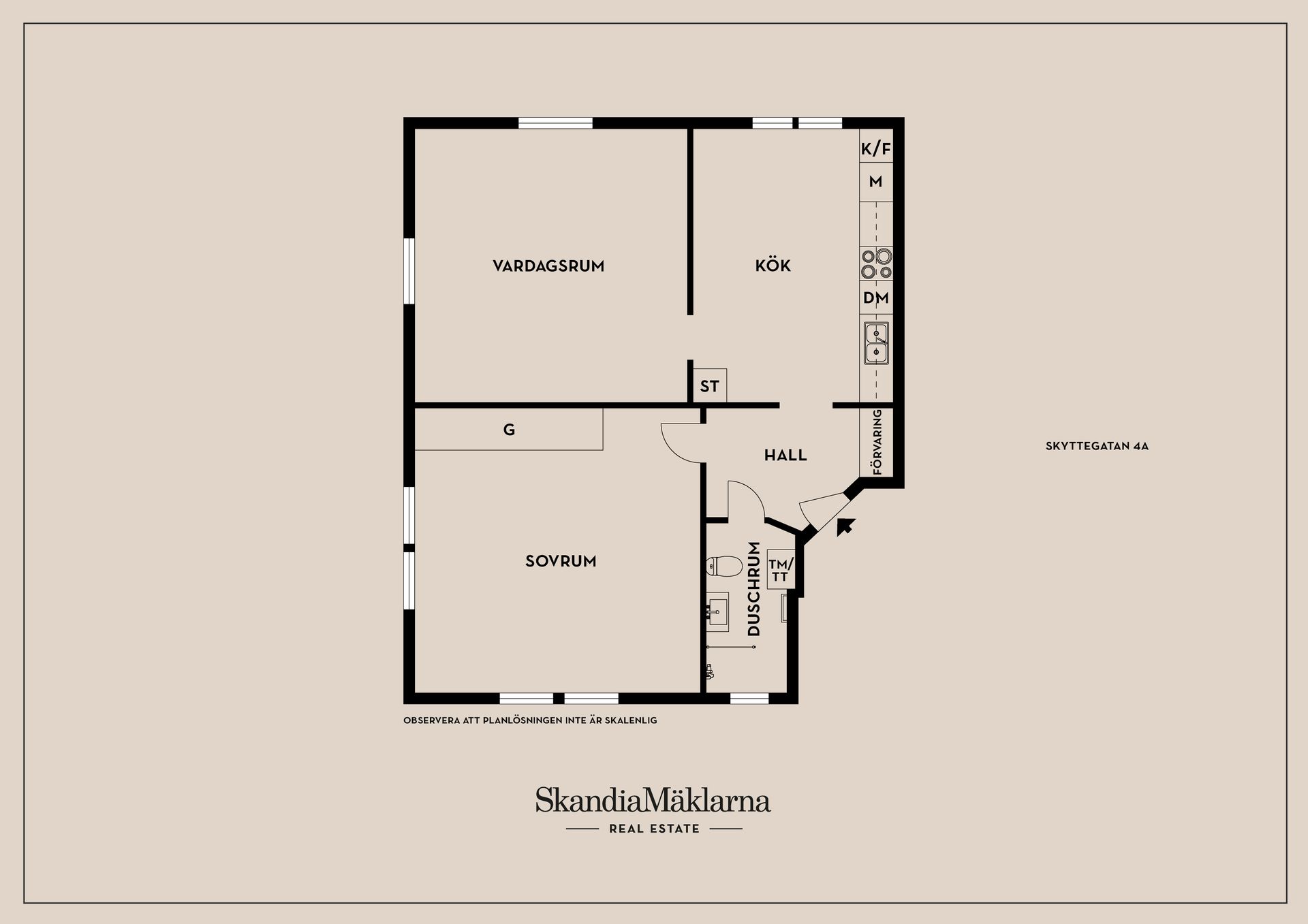 Bostadsrätt, Skyttegatan 4A, Centralt, Linköping