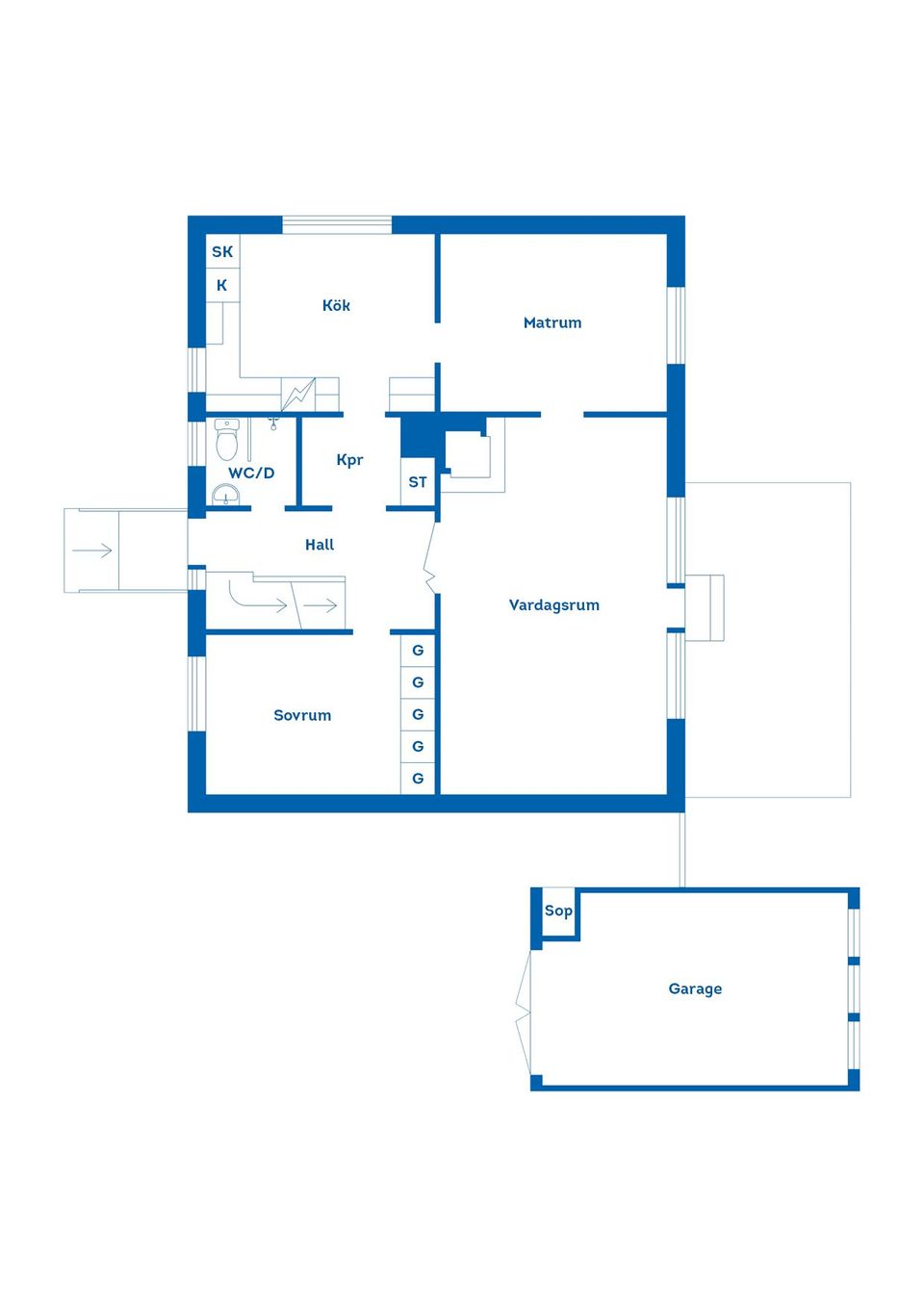 Villa, Skiljegatan 1, Broåkern, Mora
