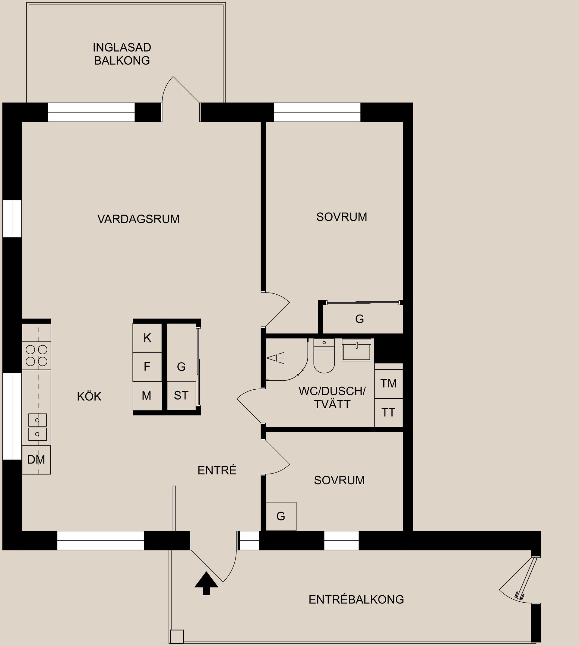 Bostadsrätt, Nils Åbergs gata 19B, Sandtorp, Norrköping
