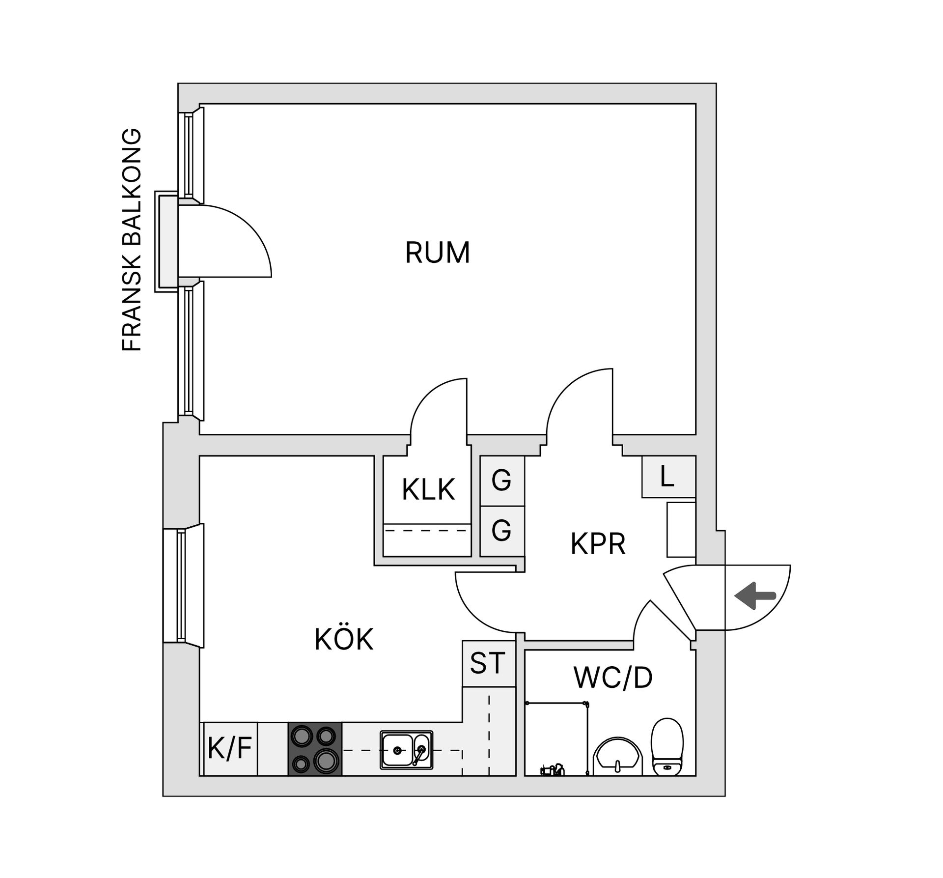 Bostadsrätt, Strömgatan 7A, Centralt, Ljungby