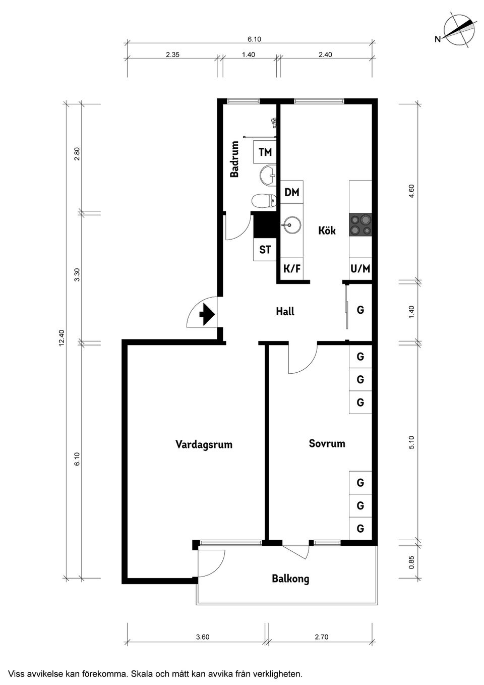 Bostadsrätt, Vallgatan 26, Nordstan, Vänersborg