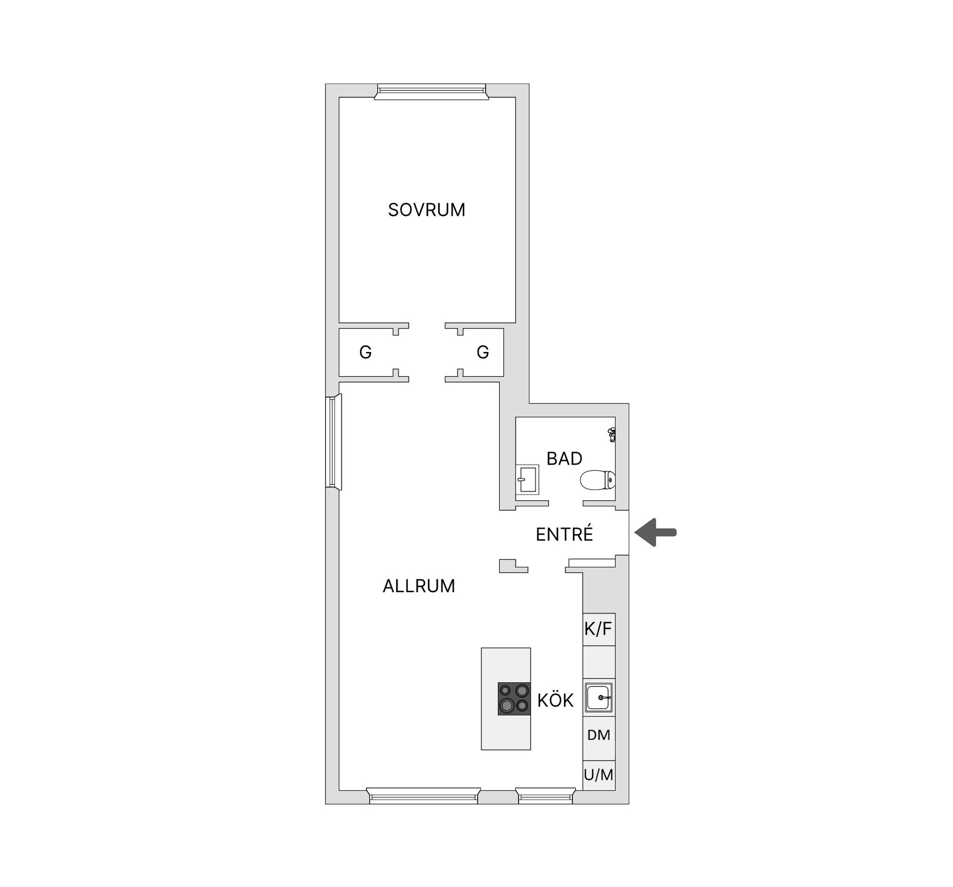 Bostadsrätt, Roslagsgatan 59A, 1 tr ö.g, Vasastan Sibirien, Stockholm