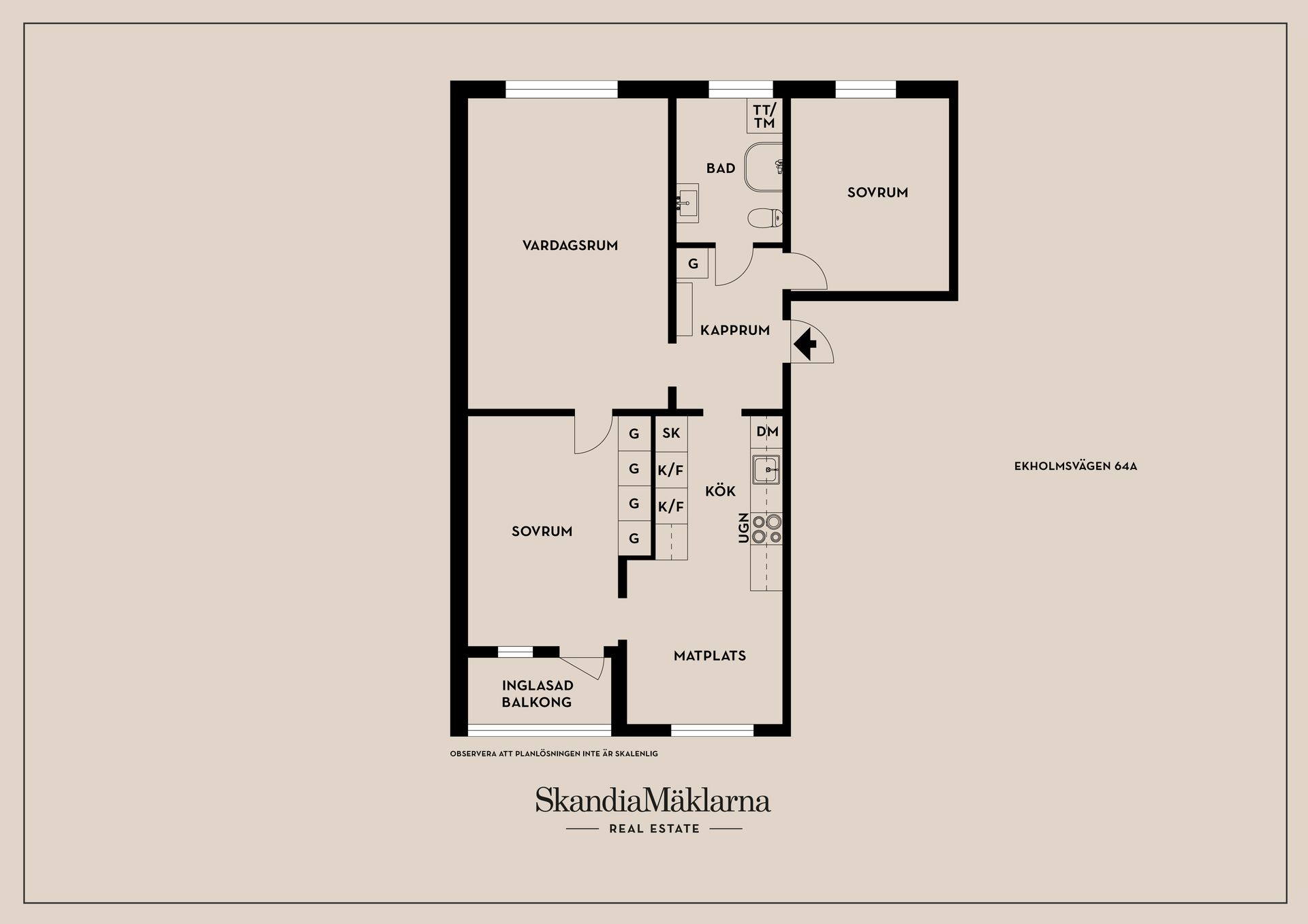 Bostadsrätt, Ekholmsvägen 64A, Ekholmen, Linköping